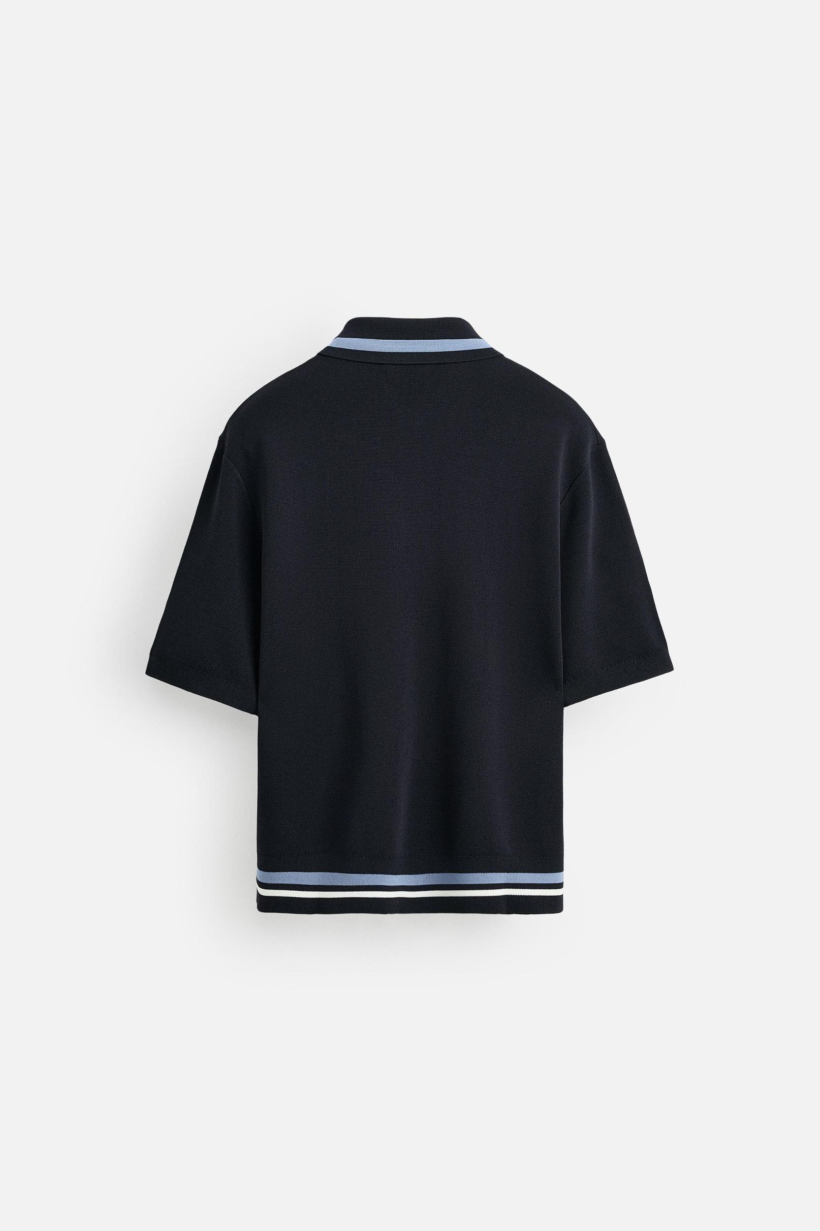 KNIT POLO SHIRT WITH POCKET Product Image