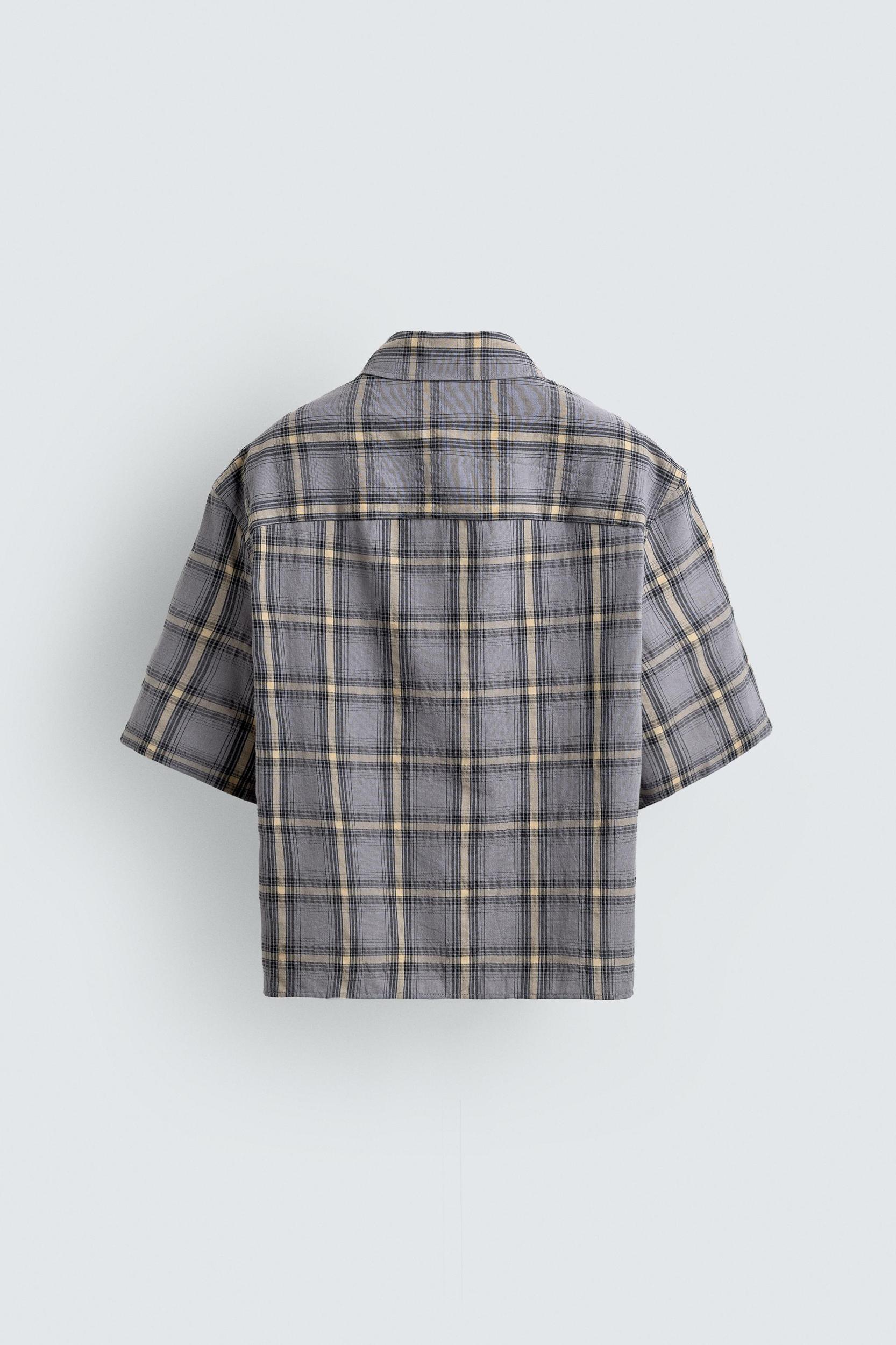 PLAID ZIP POLO SHIRT Product Image