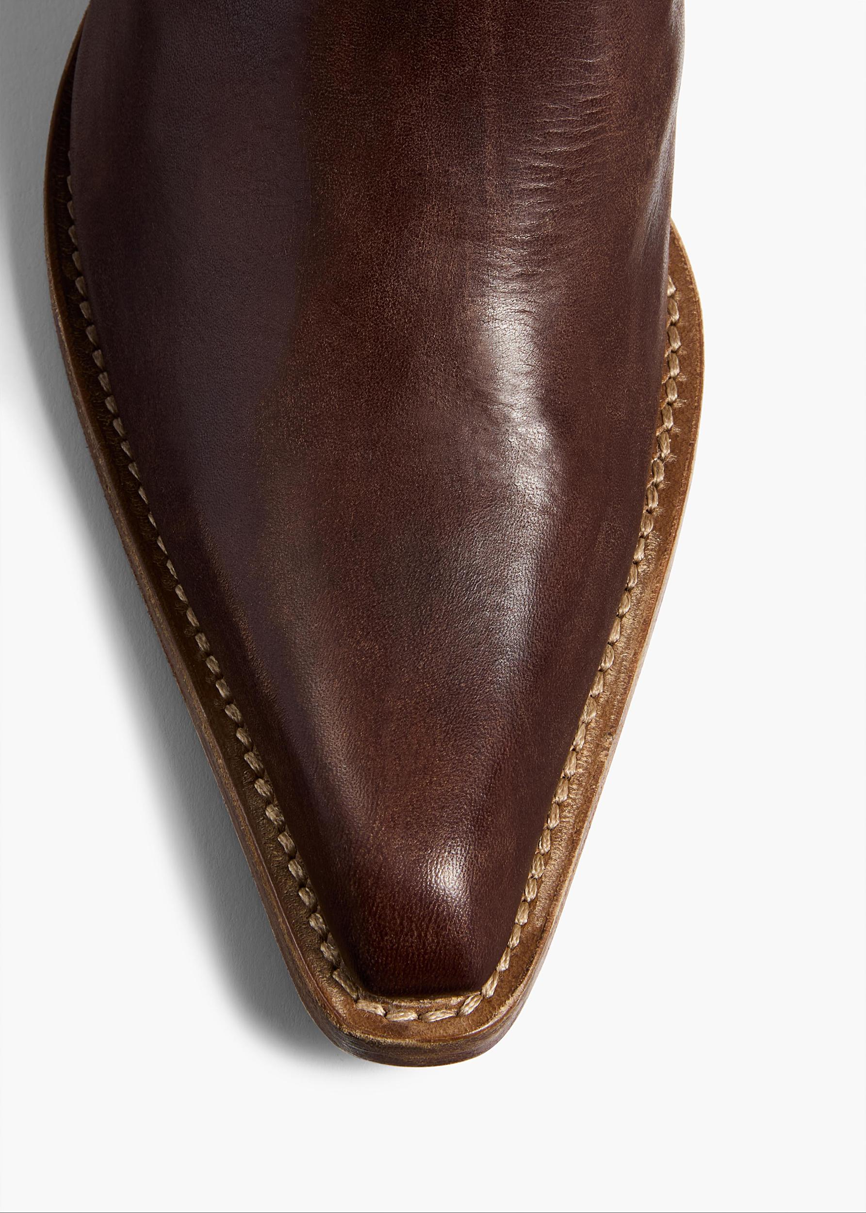Clive Boot in Dark Brown Leather Product Image