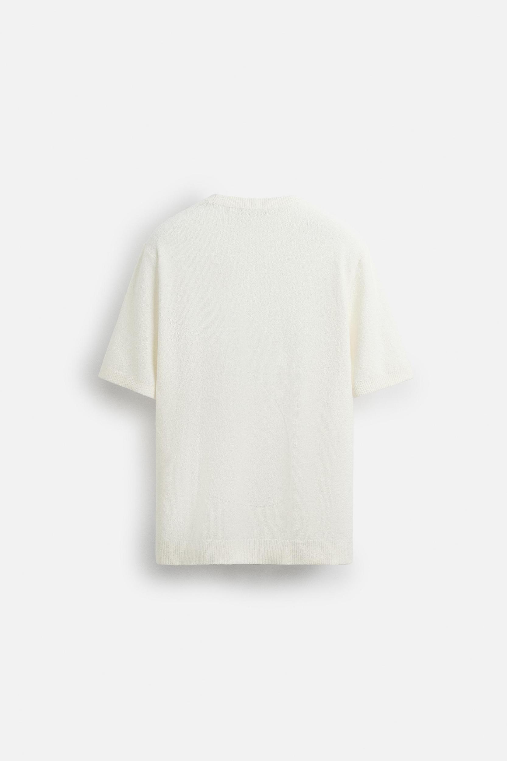 WAVE JACQUARD KNIT T-SHIRT Product Image