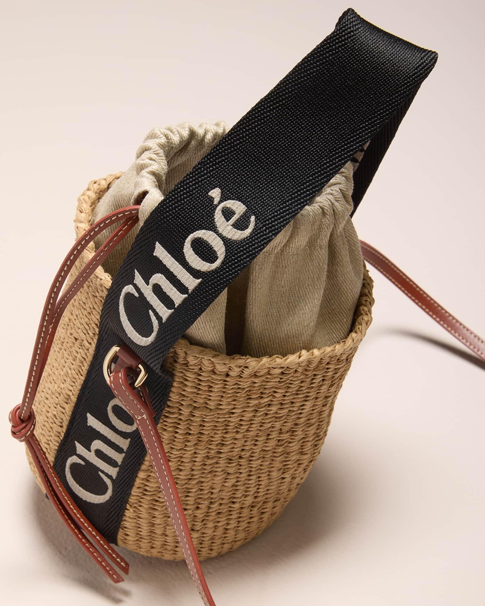 Woody Small Mifuko Basket Bag in Fair Trade Paper Embellished with Linen Product Image