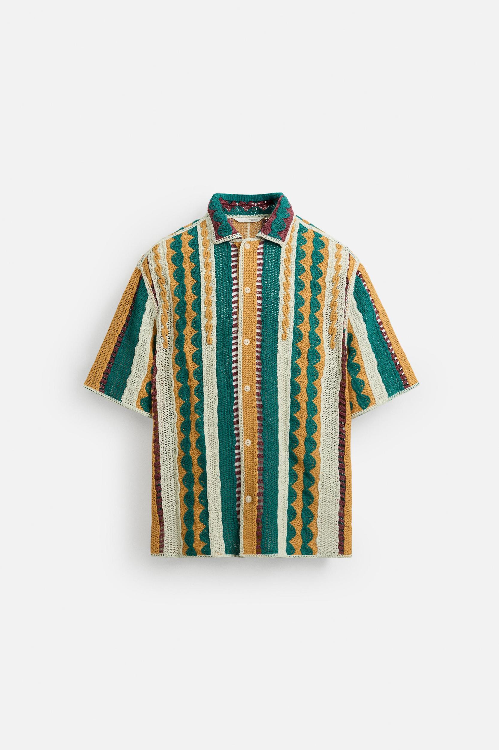 TEXTURED CROCHET SHIRT Product Image