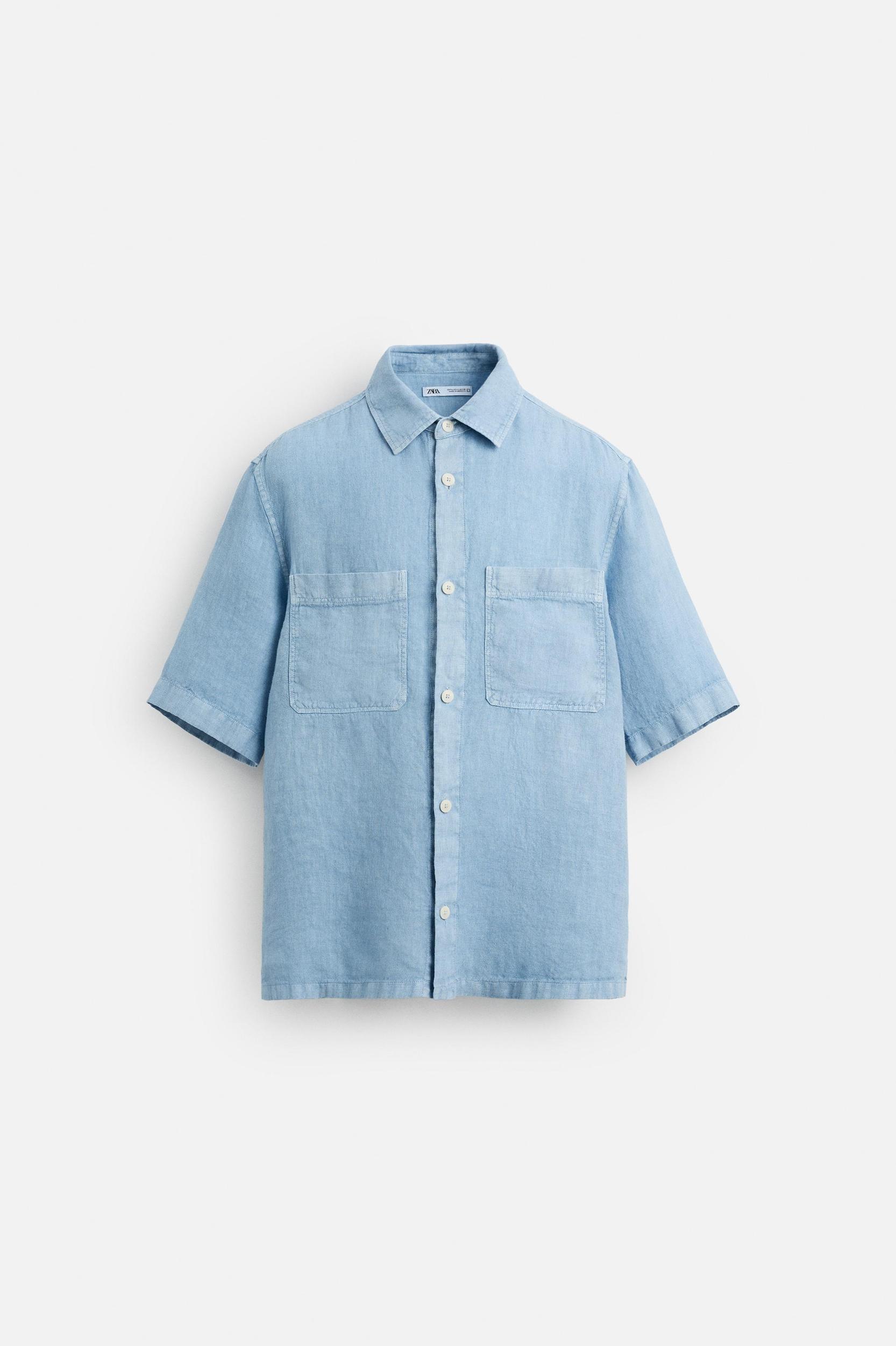 WASHED 100% LINEN SHIRT Product Image
