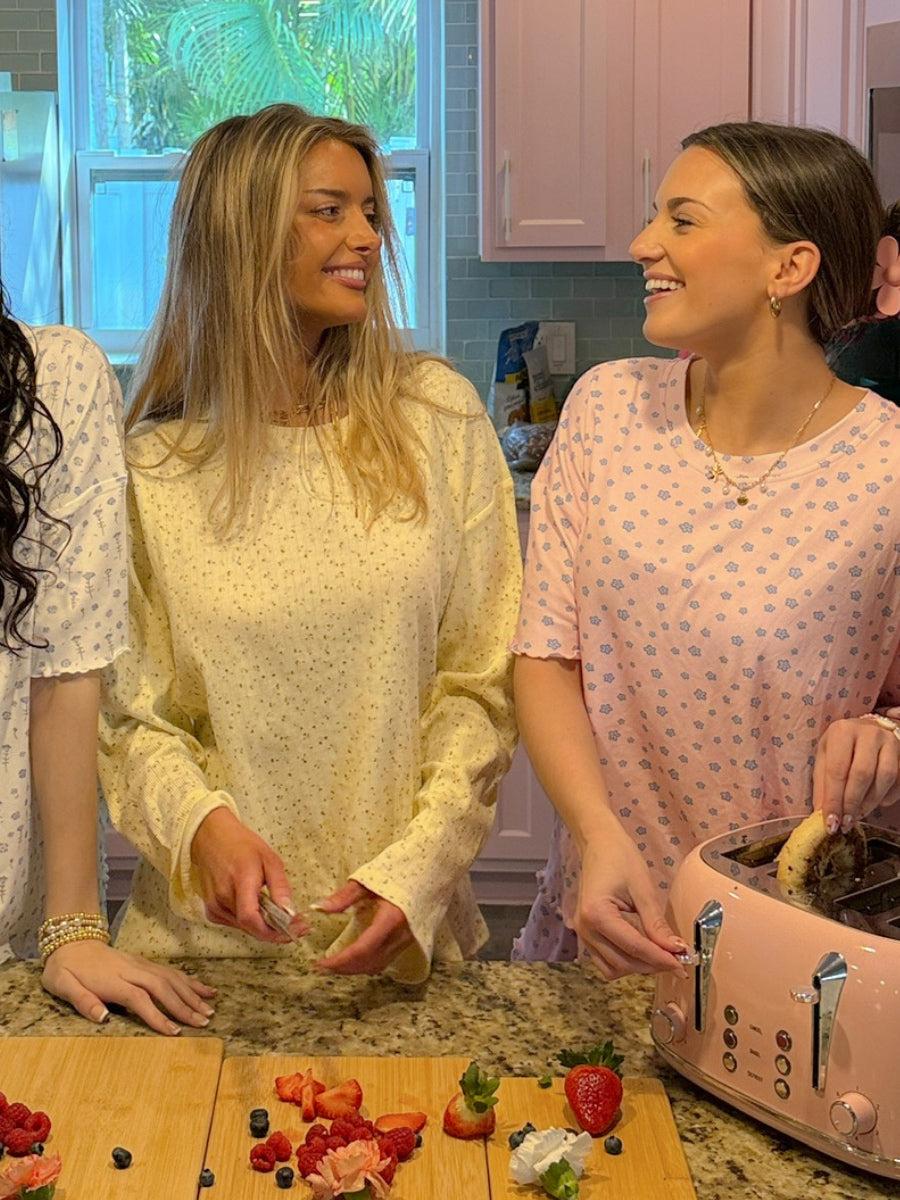 Lemon Floral Pajama Pants Product Image