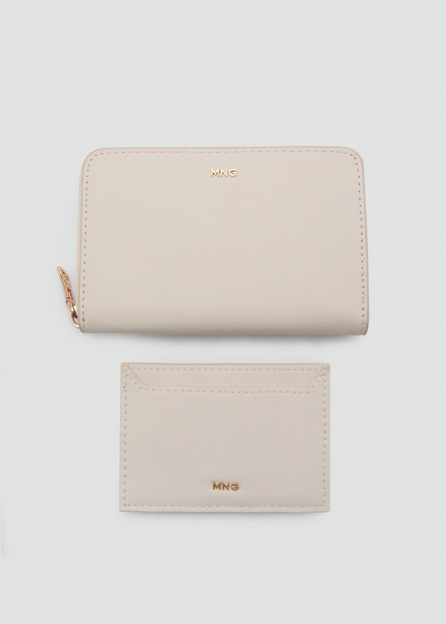 Saffiano-effect cardholder - Women | MANGO USA Product Image