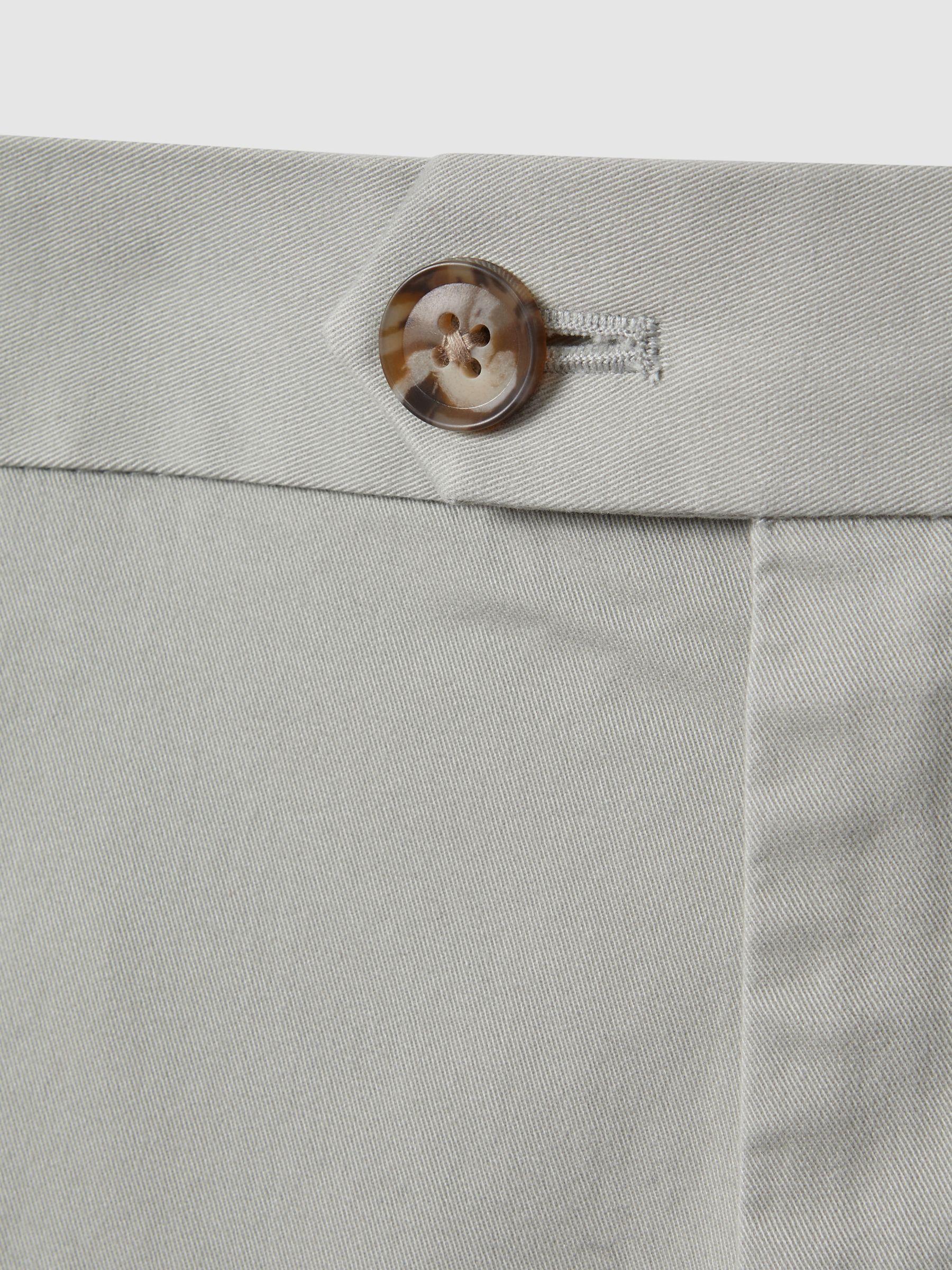 Modern Fit Cotton Blend Chino Shorts in Soft Sage Product Image