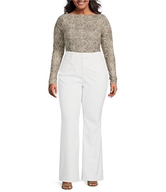 Good American Plus Size Mesh Boatneck Long Sleeve Bodysuit Product Image