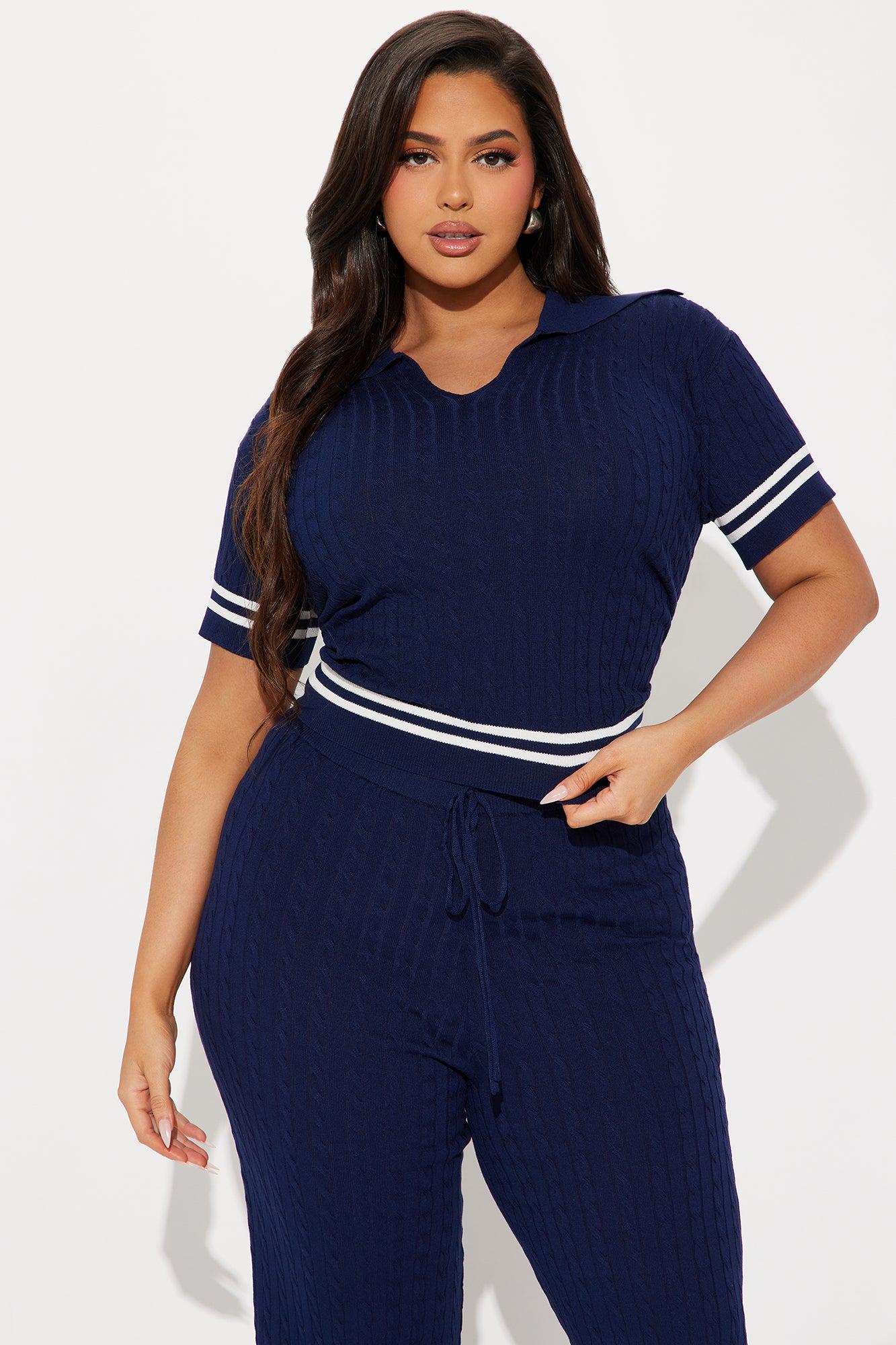 By The Books Sweater Pant Set - Navy Product Image