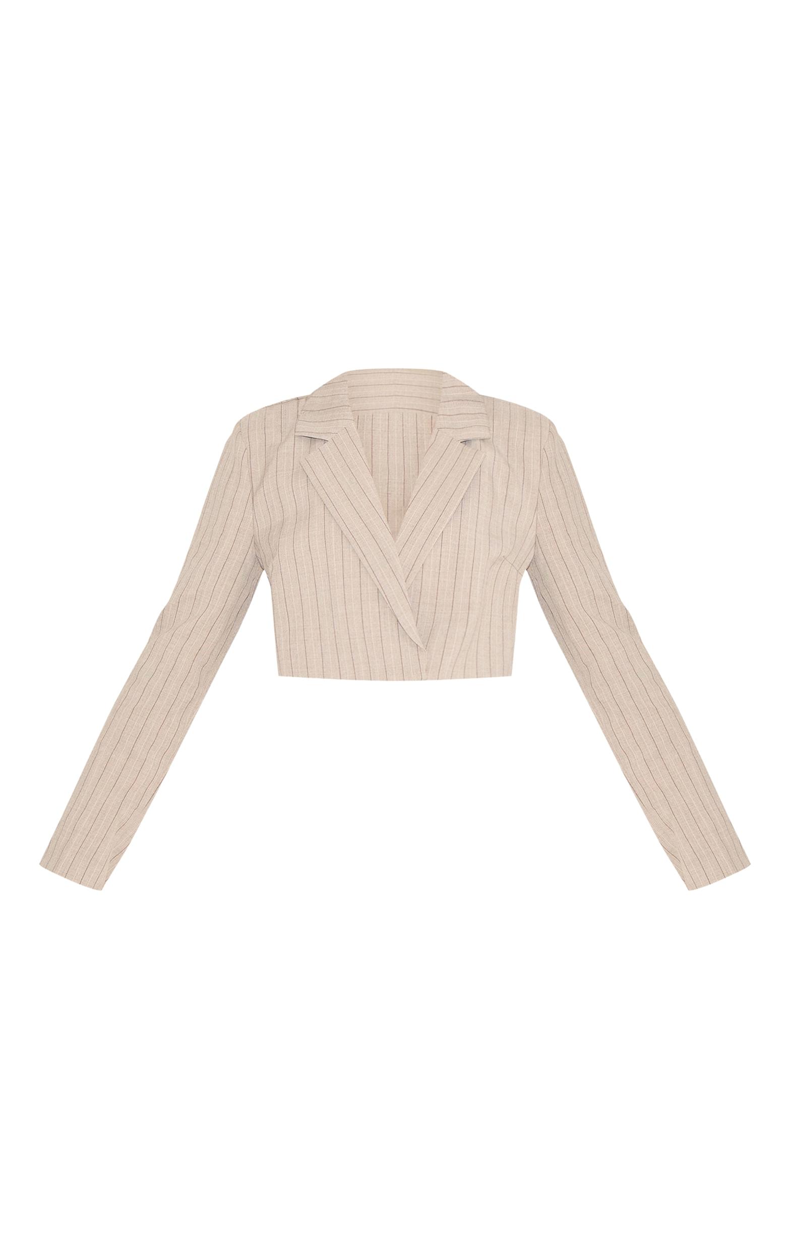 Taupe Boxy Cropped Blazer Product Image