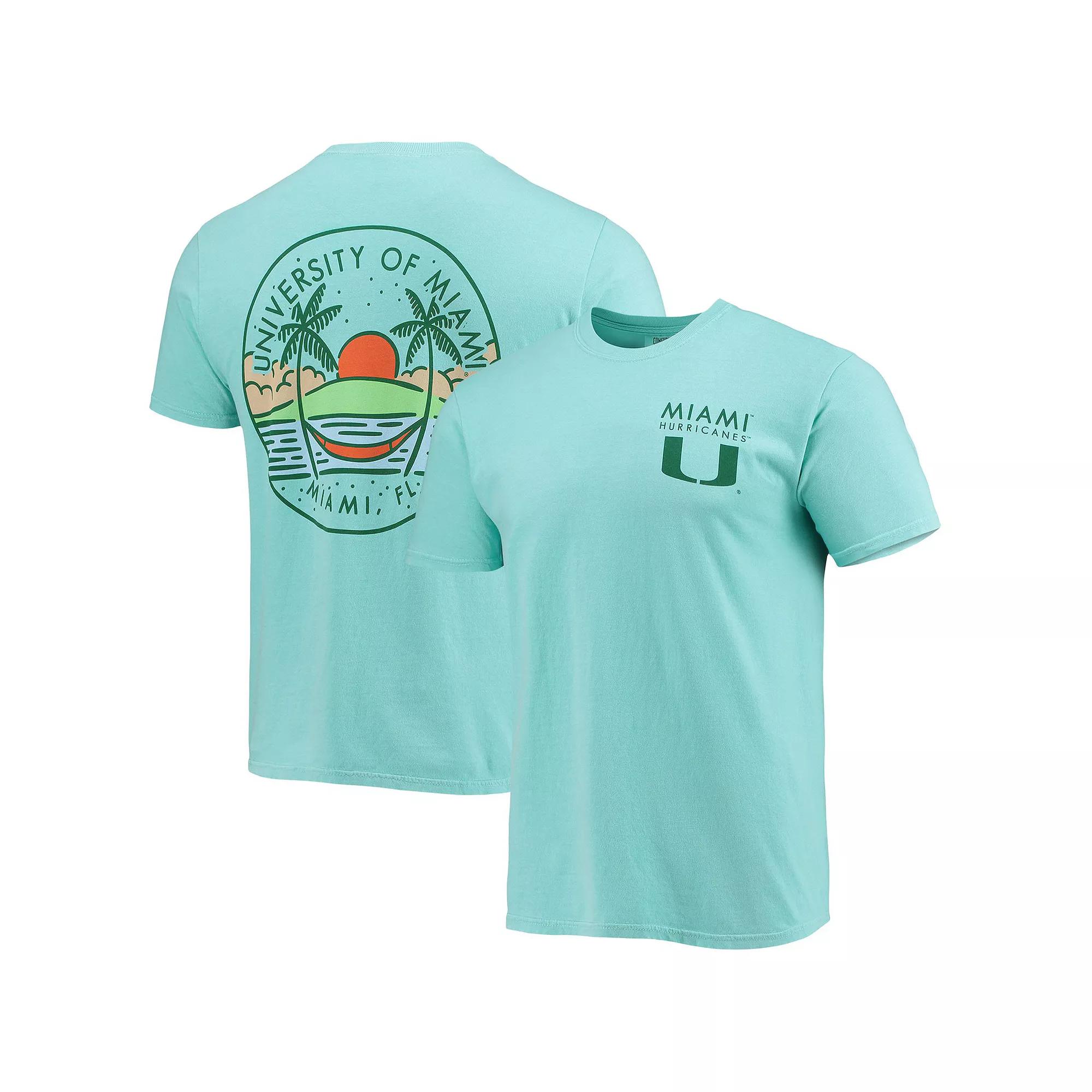 Men's Mint Miami Hurricanes Circle Scene Comfort Colors T-Shirt, Size: 3XL, Team Product Image