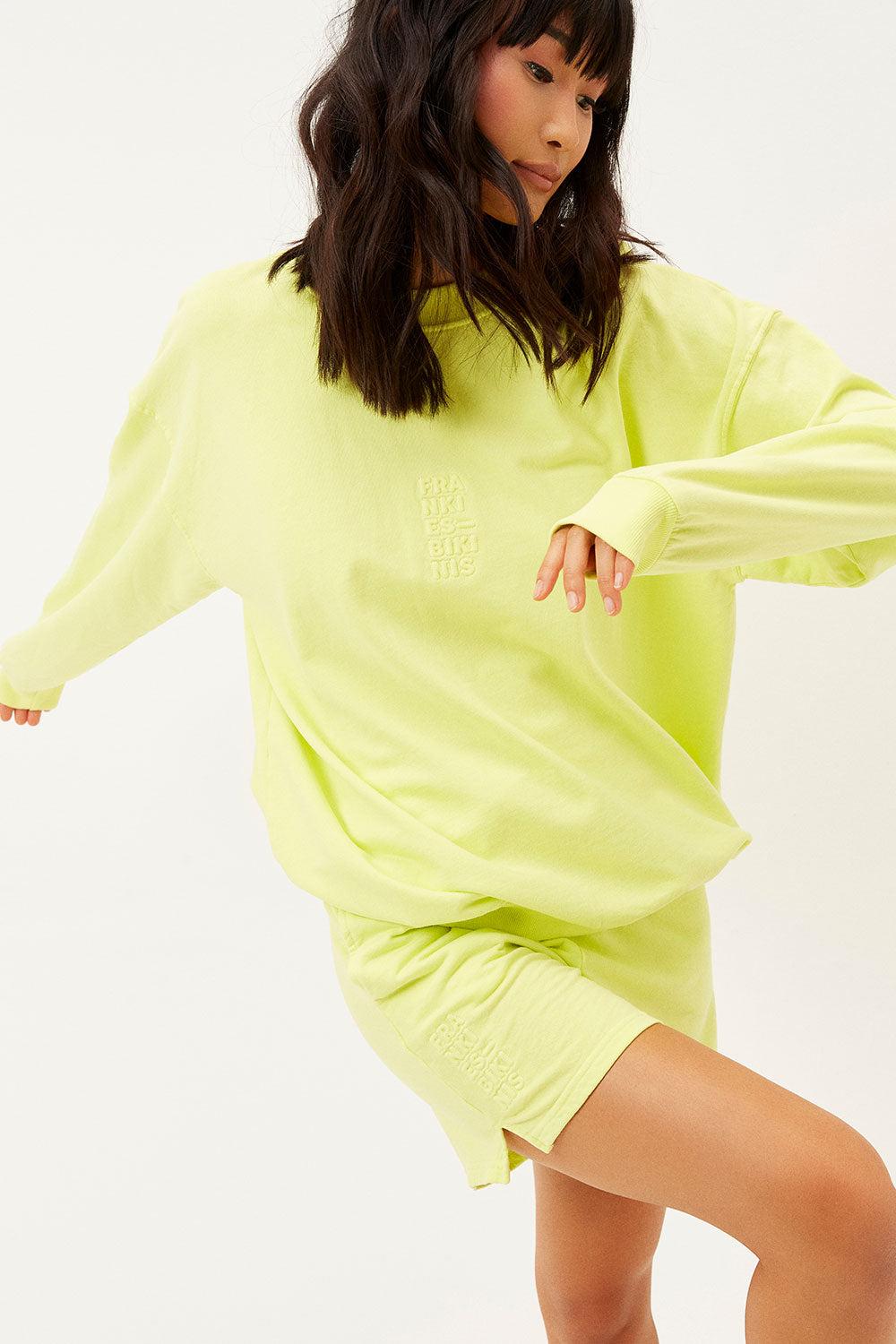 Bennie Oversized Crewneck Sweatshirt - Lemonade Product Image