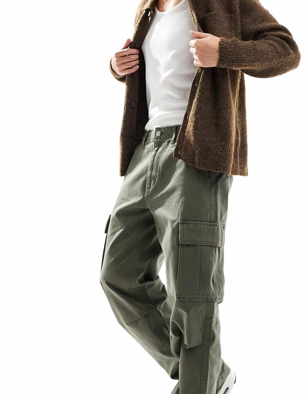 Tommy Jeans Jaimie cargo pants in olive green Product Image