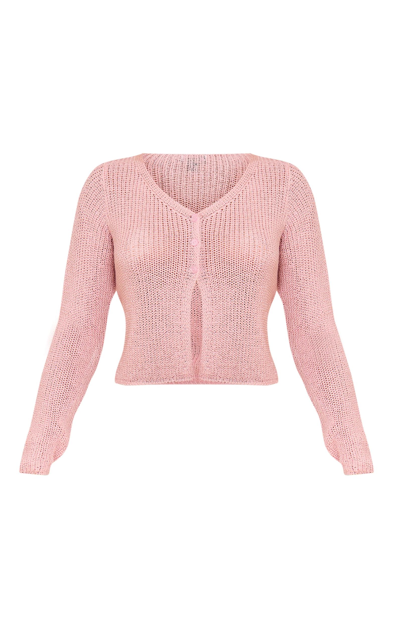 Petite Pink Filagree Button Cardigan Product Image