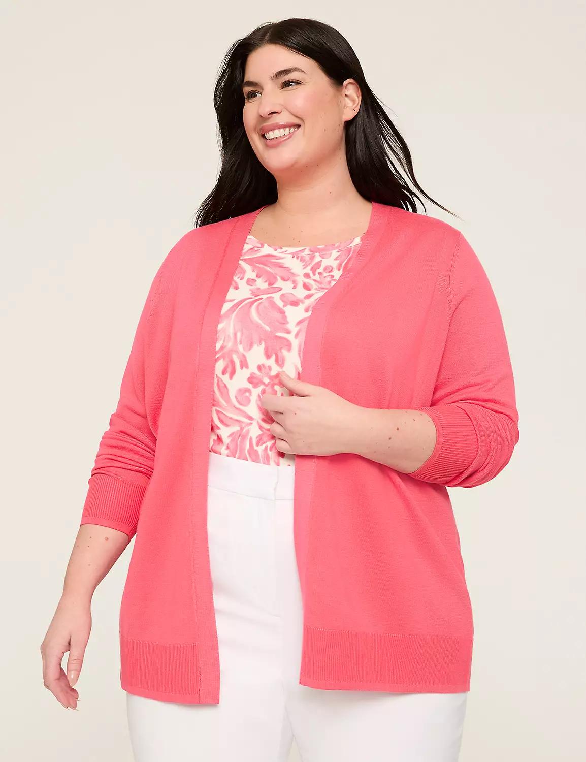 Modern Long-Sleeve Open-Front Cardigan Product Image