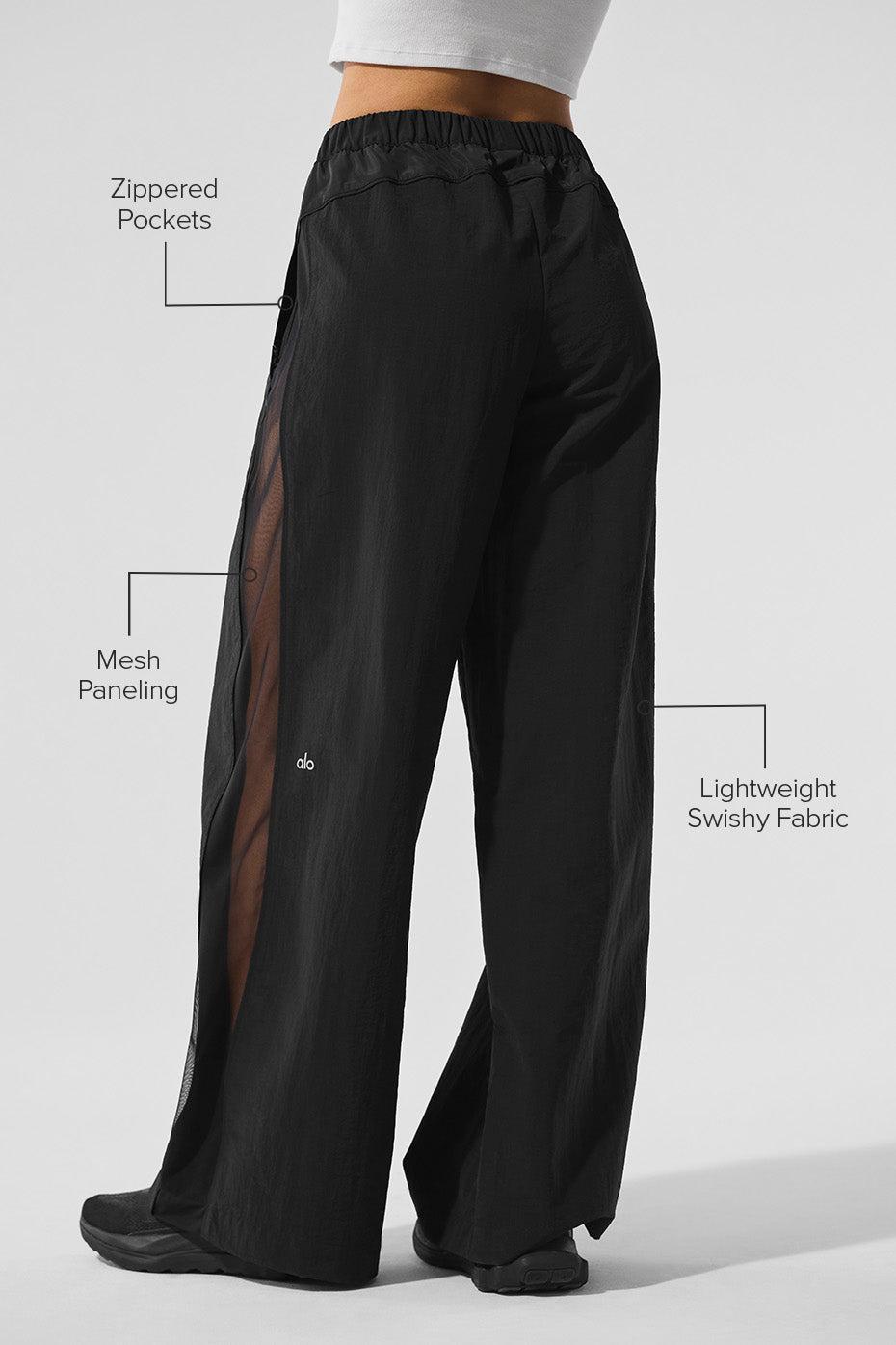 High-Waist Origin Wide Leg Track Pant - Black Product Image