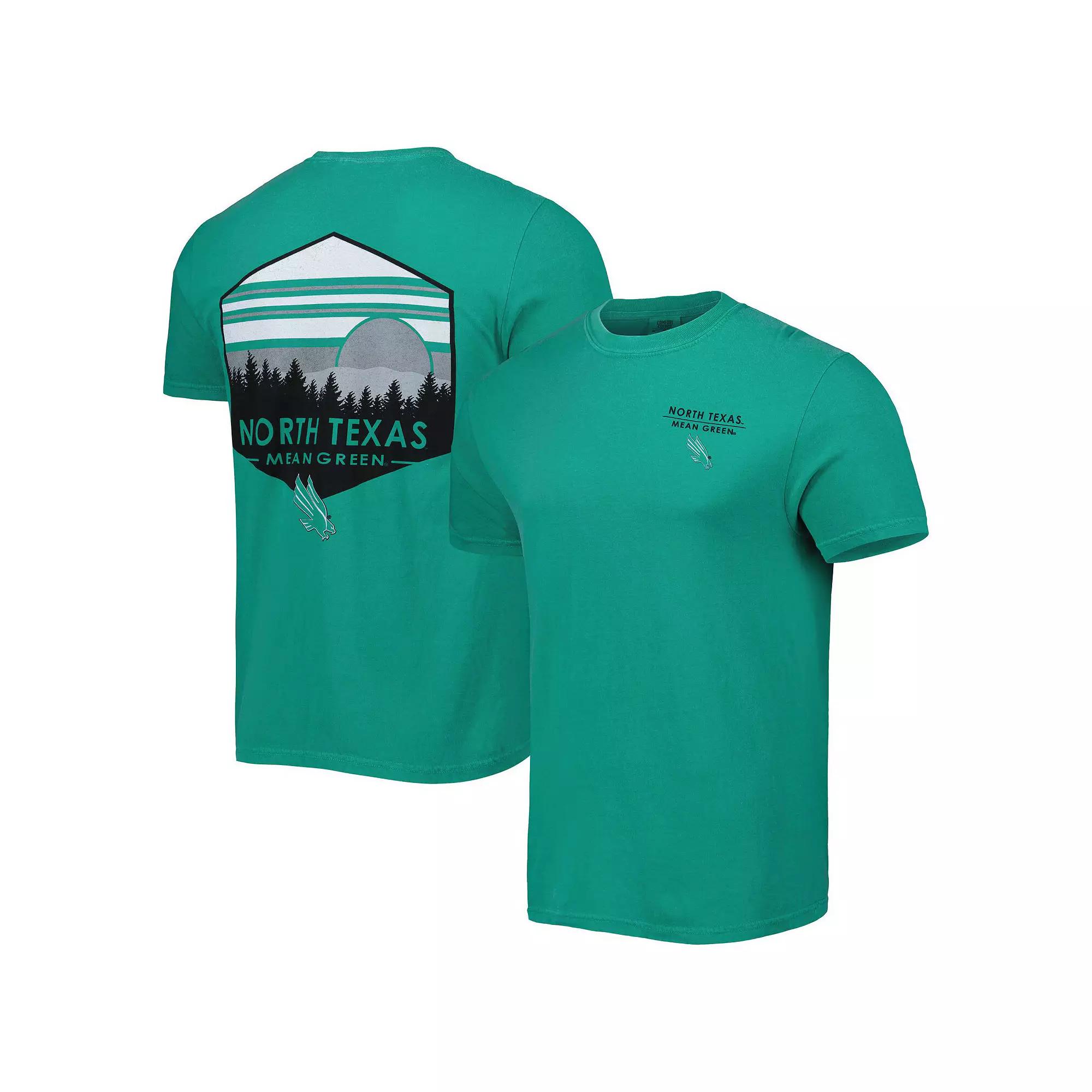 Men's Green North Texas Mean Green Landscape Shield T-Shirt,  Product Image