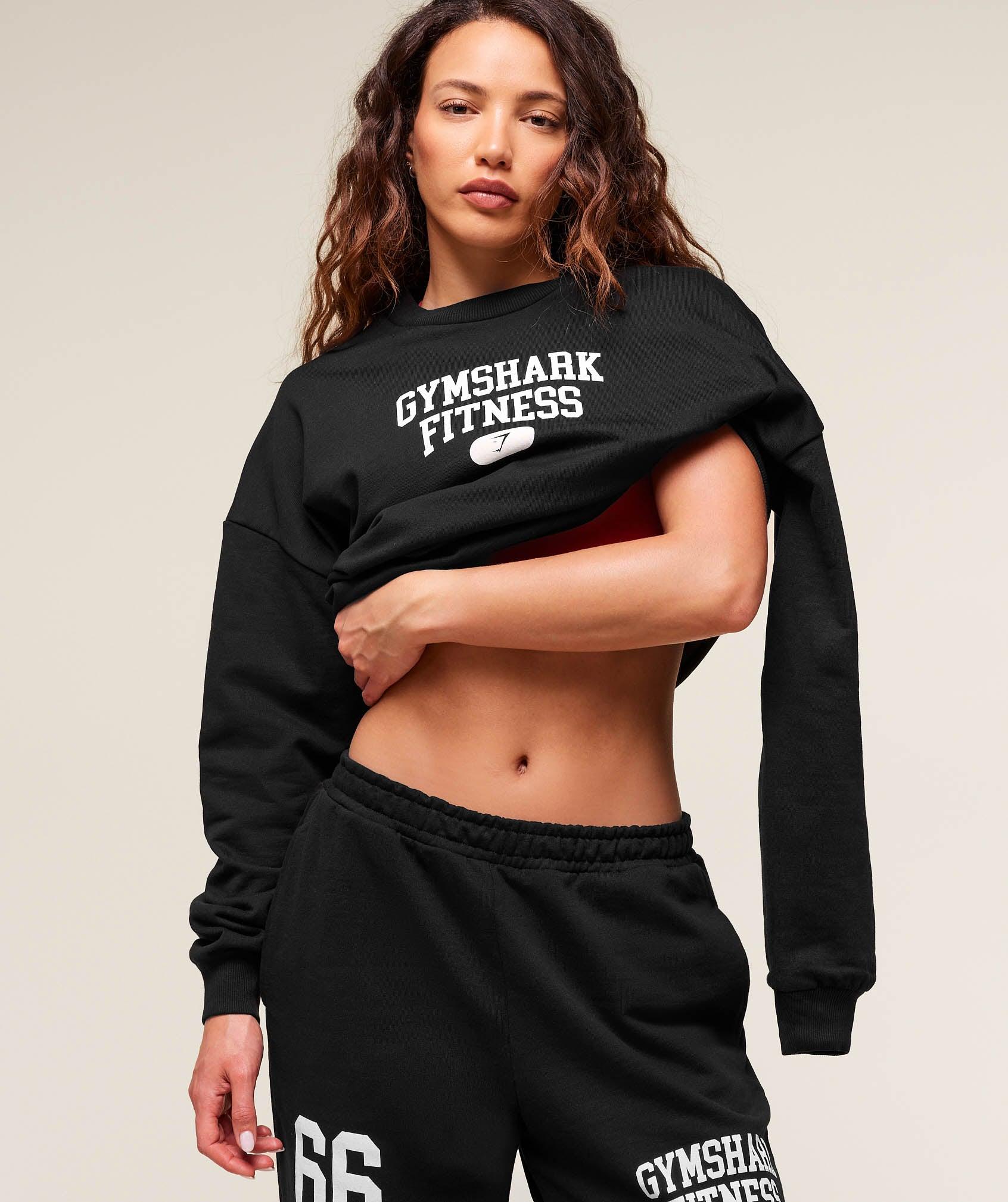 Gymshark Campus Graphic Pullover - Black Female Product Image