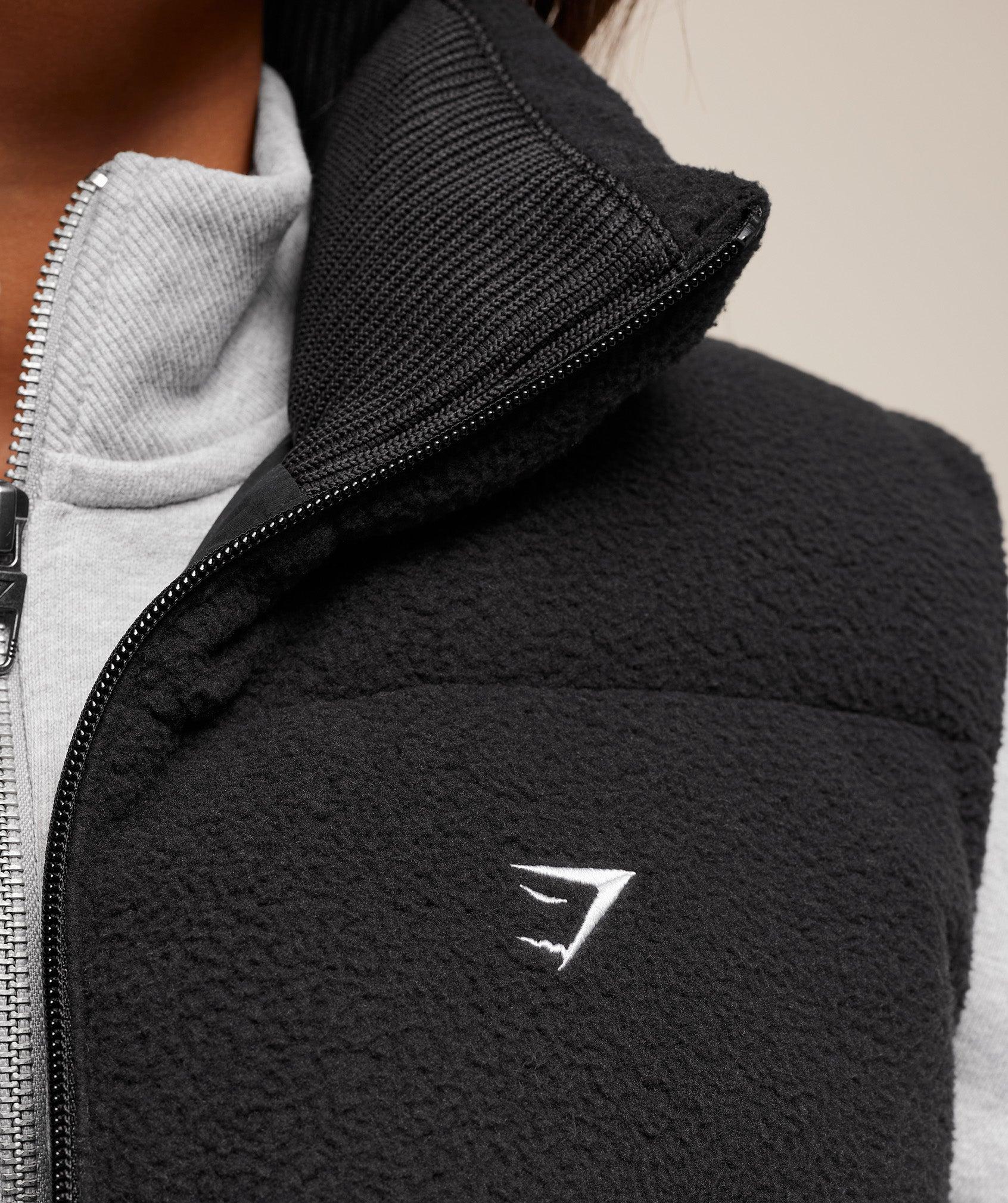 Gymshark Borg Puffer Vest - Black Female Product Image