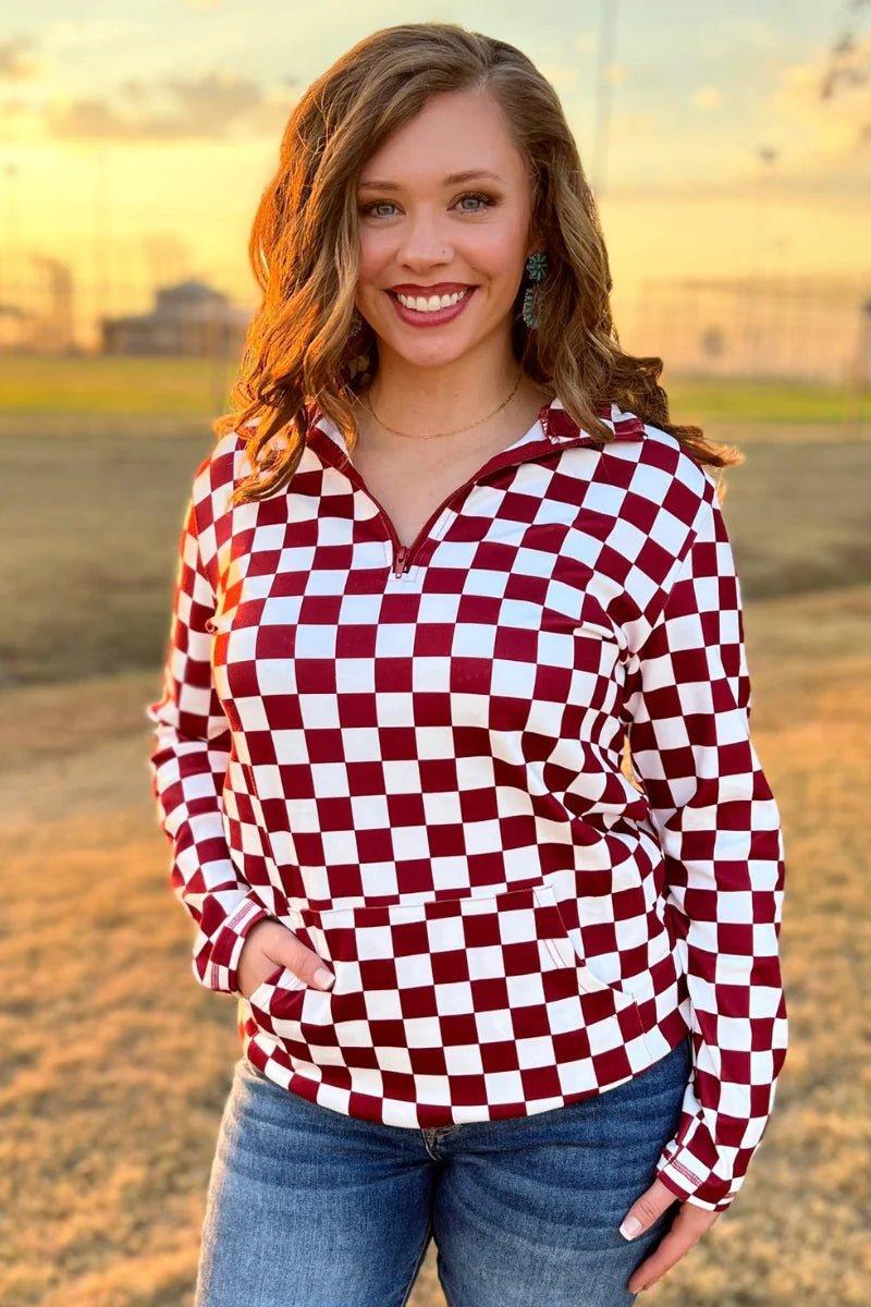 Sterling Kreek Maroon Pep Rally Pullover Product Image