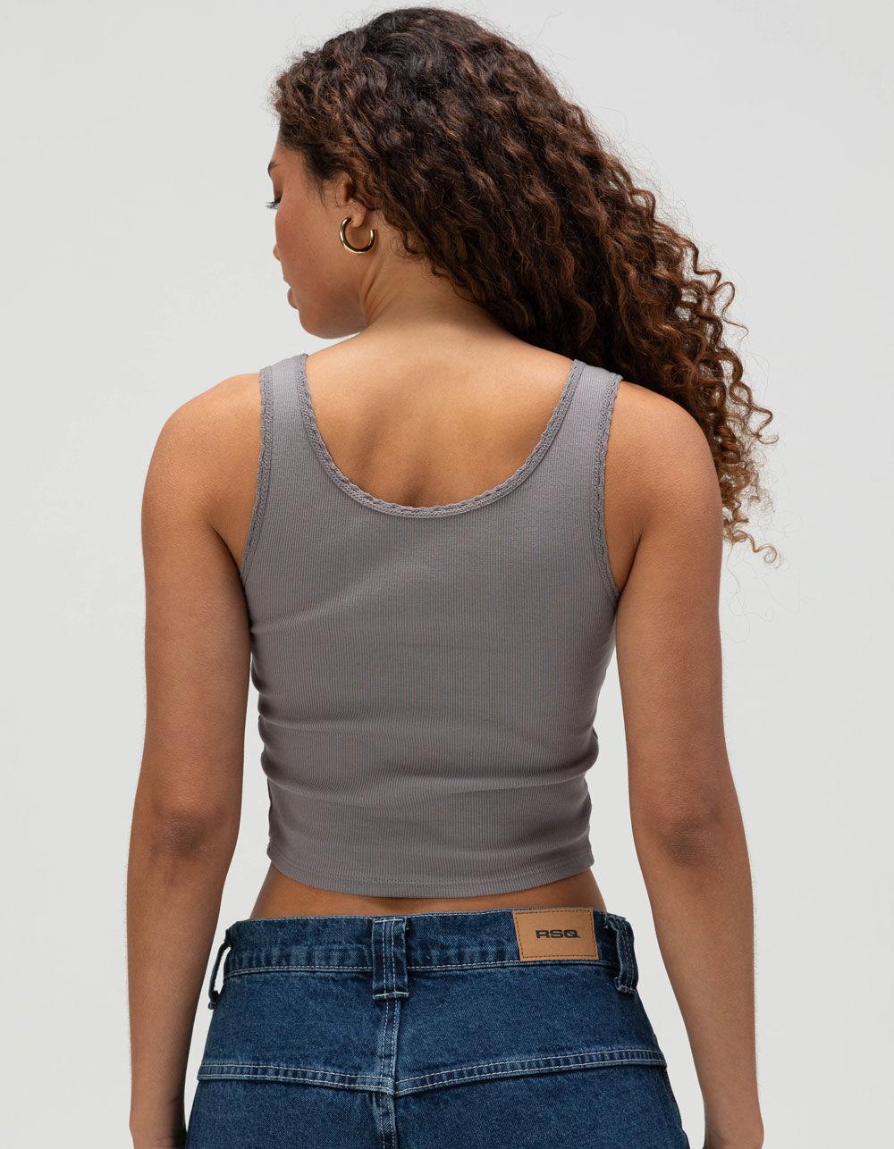 RSQ Womens Star Tank Top - GRAY Product Image
