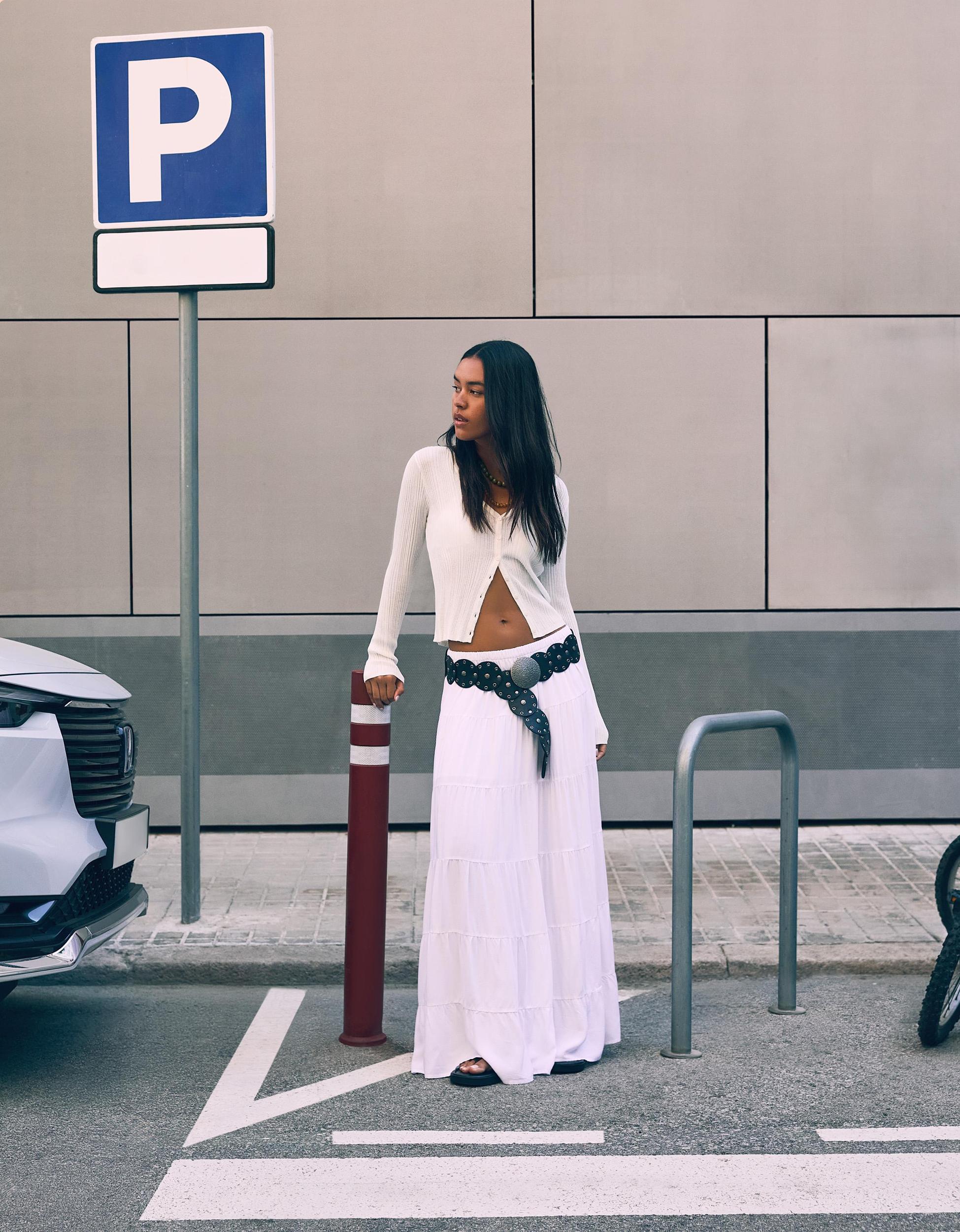 Rustic midi skirt Product Image