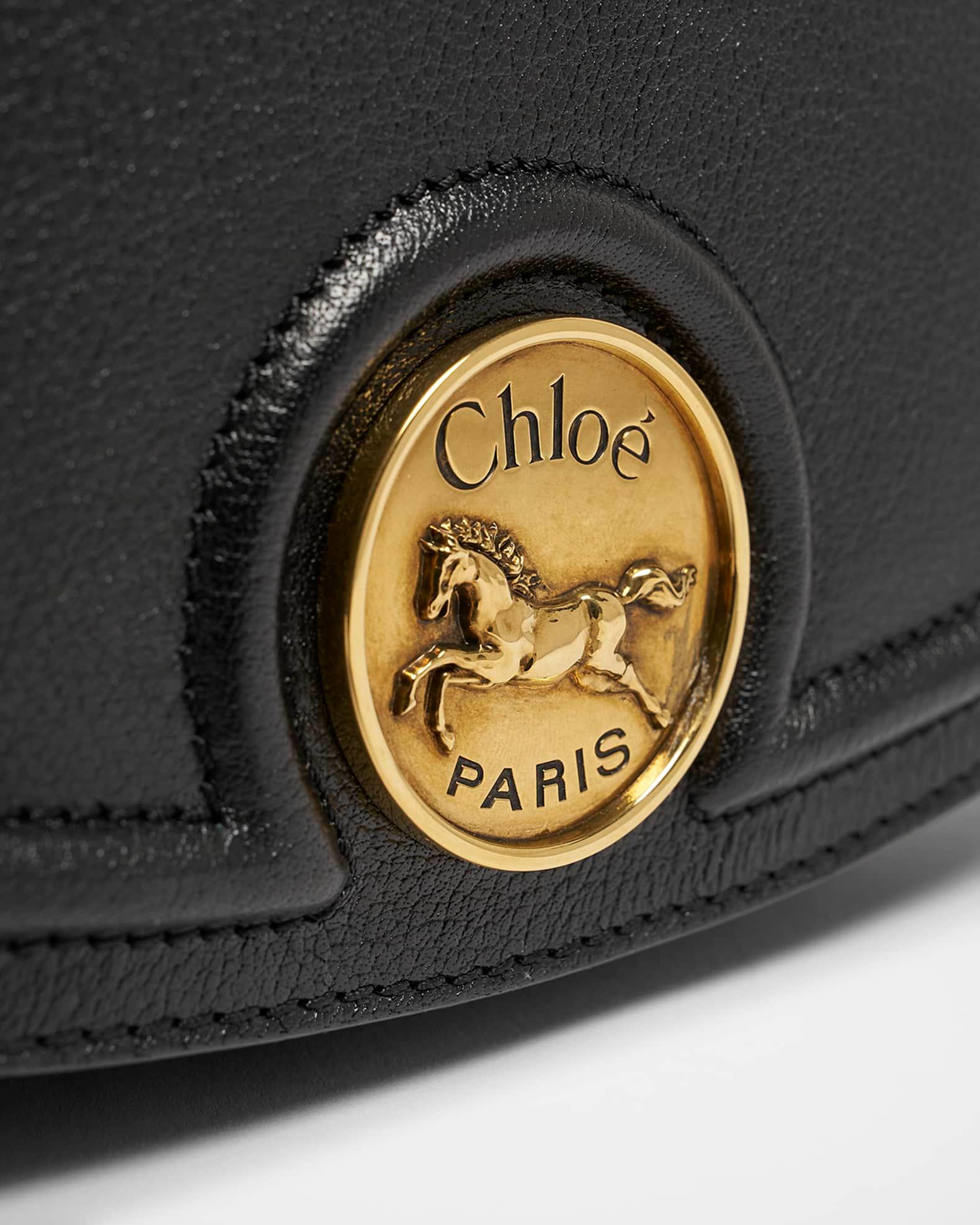 Horse Medal Saddle Crossbody Bag in Grained Leather Product Image