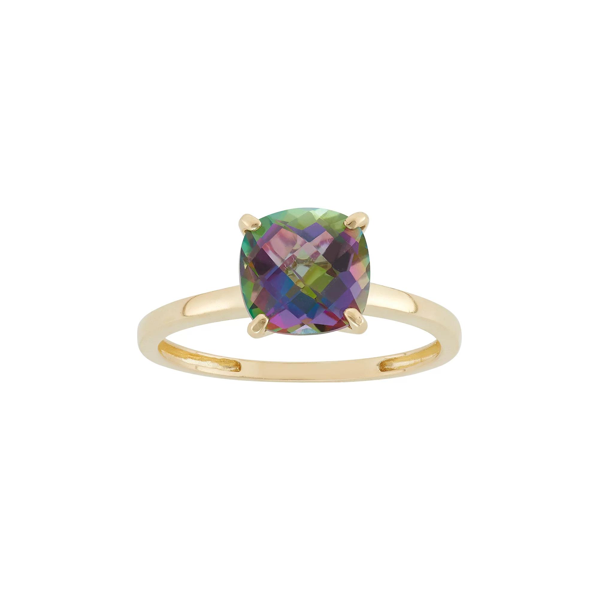 Designs by Gioelli Mystic Topaz 10k Gold Ring, Womens Green Product Image