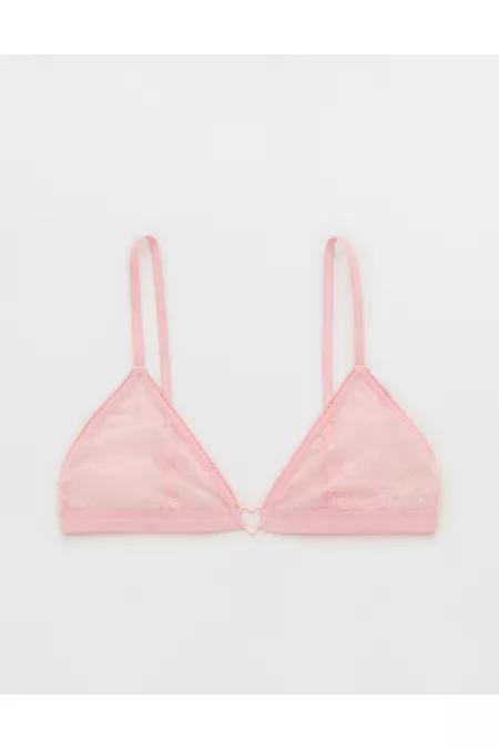Show Off Heart Mesh Triangle Bralette Women's Product Image