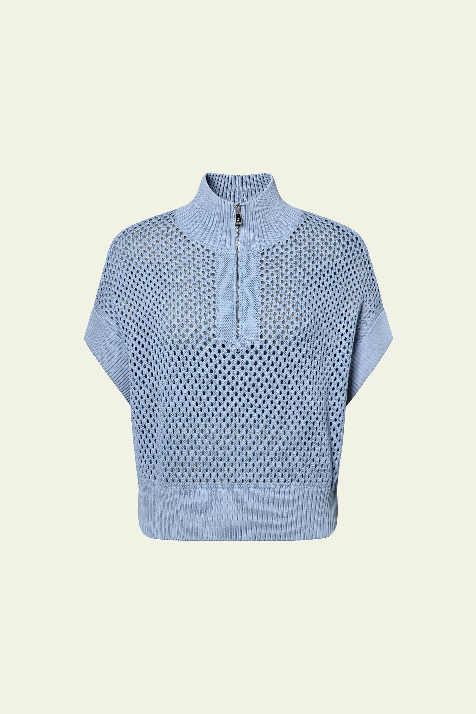 Toscana Pointelle Knit Half-Zip Sweater Product Image