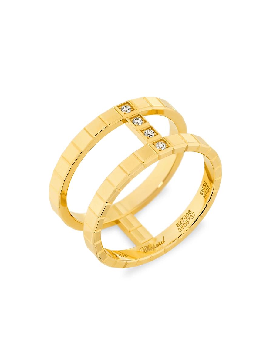 Womens Ice Cube 18K Yellow Gold & 0.04 TCW Diamond Ring Product Image