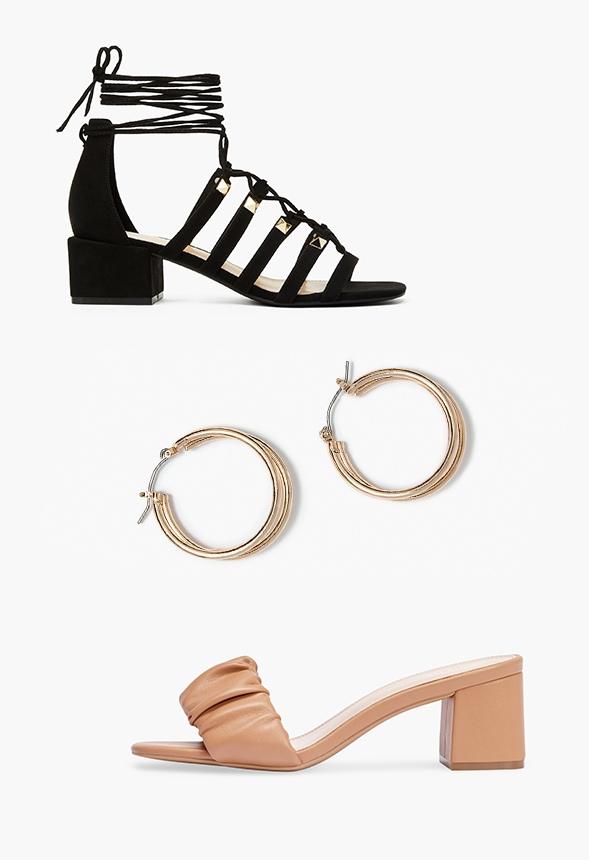 JustFab Margaux Platform Loafer Pump Womens Black/ White Size 8.5 Product Image