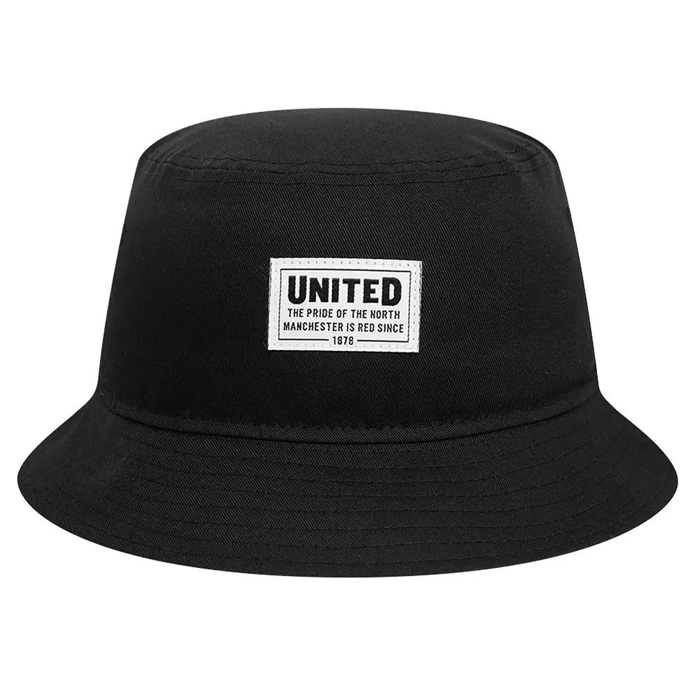 Men's New Era Black Manchester United Stitch Patch Bucket Hat, Size: Large, Man Black Product Image