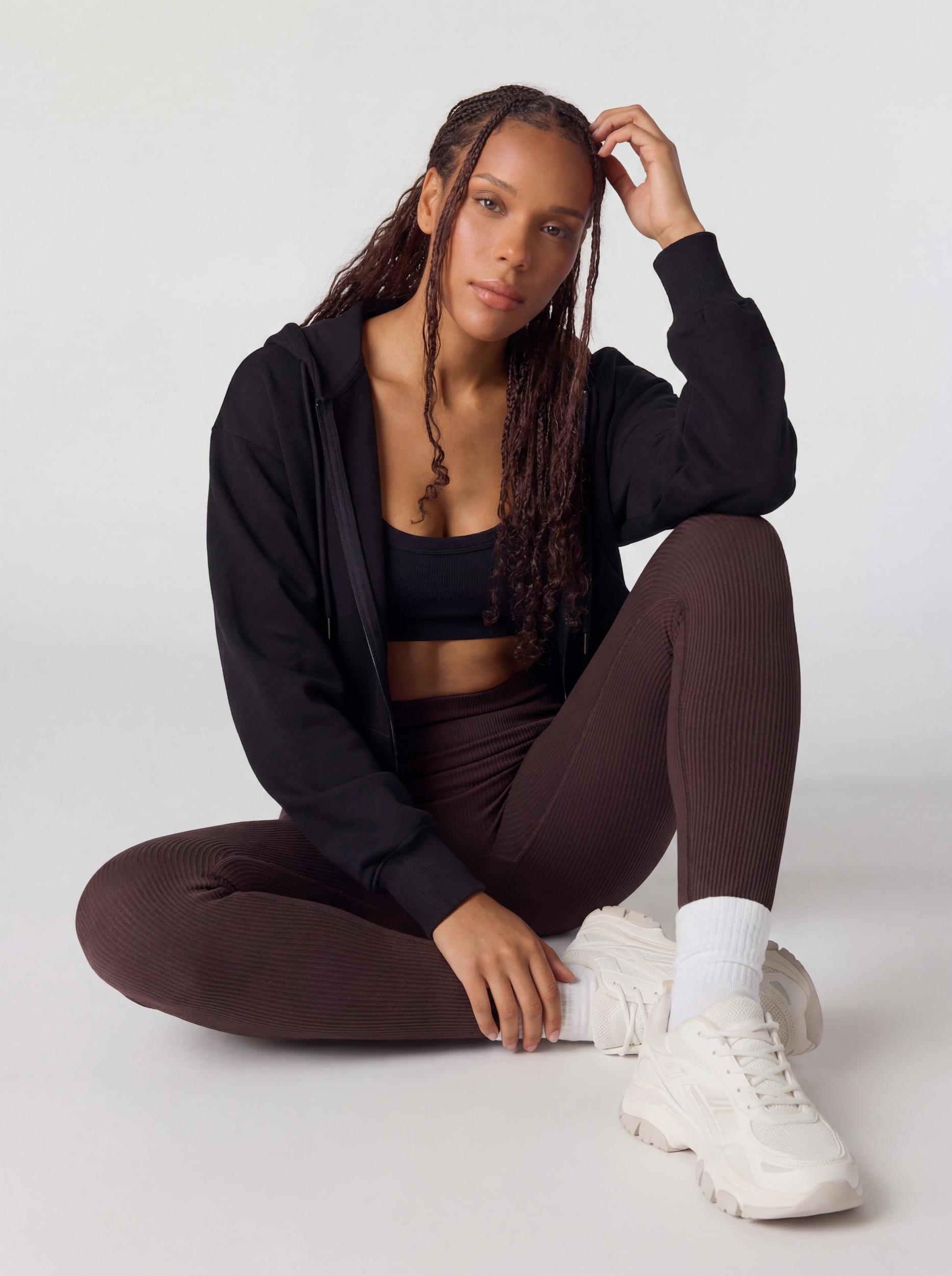 High Rise Seamless Ribbed Legging Female Product Image