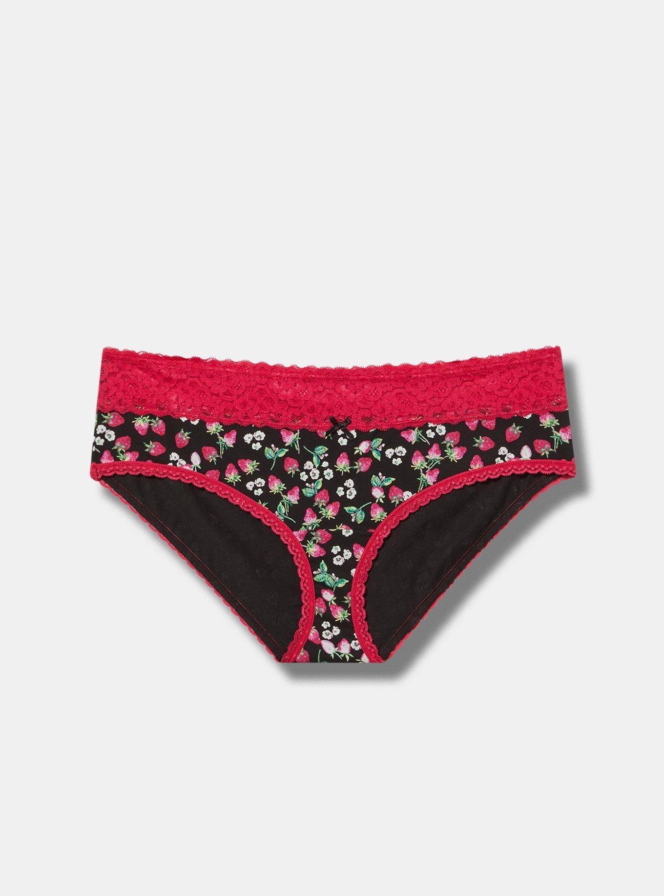 Cotton Mid-Rise Hipster Lace Trim Panty Product Image