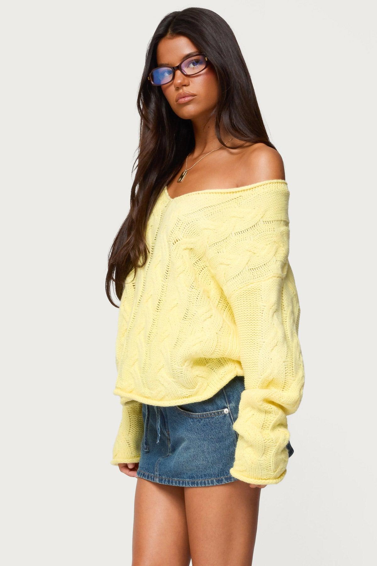 Inga Oversized Cable Knit Sweater Product Image