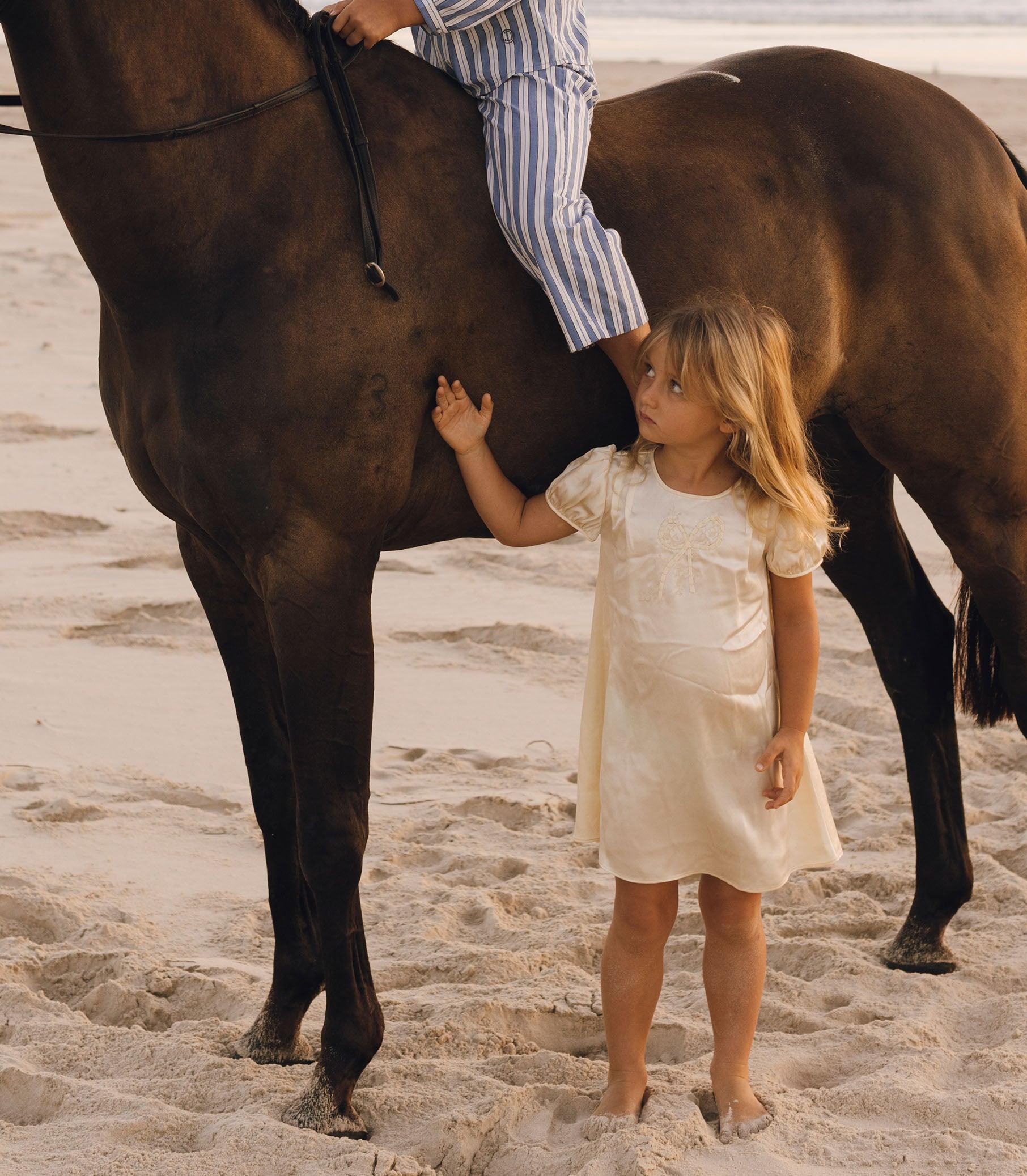 GOLDIE DRESS -- CREME CITRON Kids Product Image