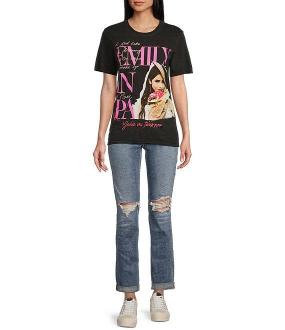 Philcos Emily In Paris Short Sleeve Pigment Wash Graphic T-Shirt Product Image