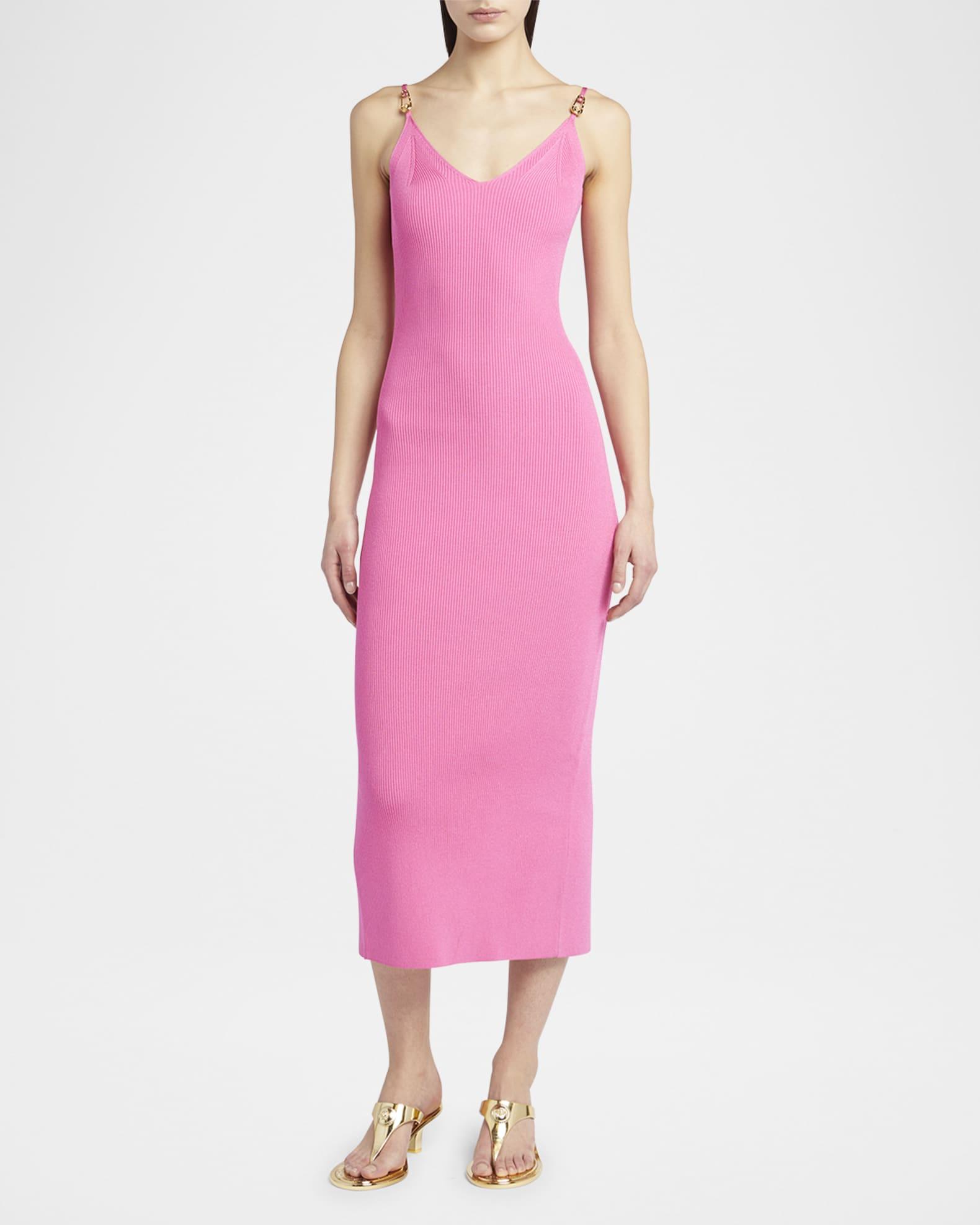 Alia Laminated Rubber Kitten-Heel Sandals Product Image