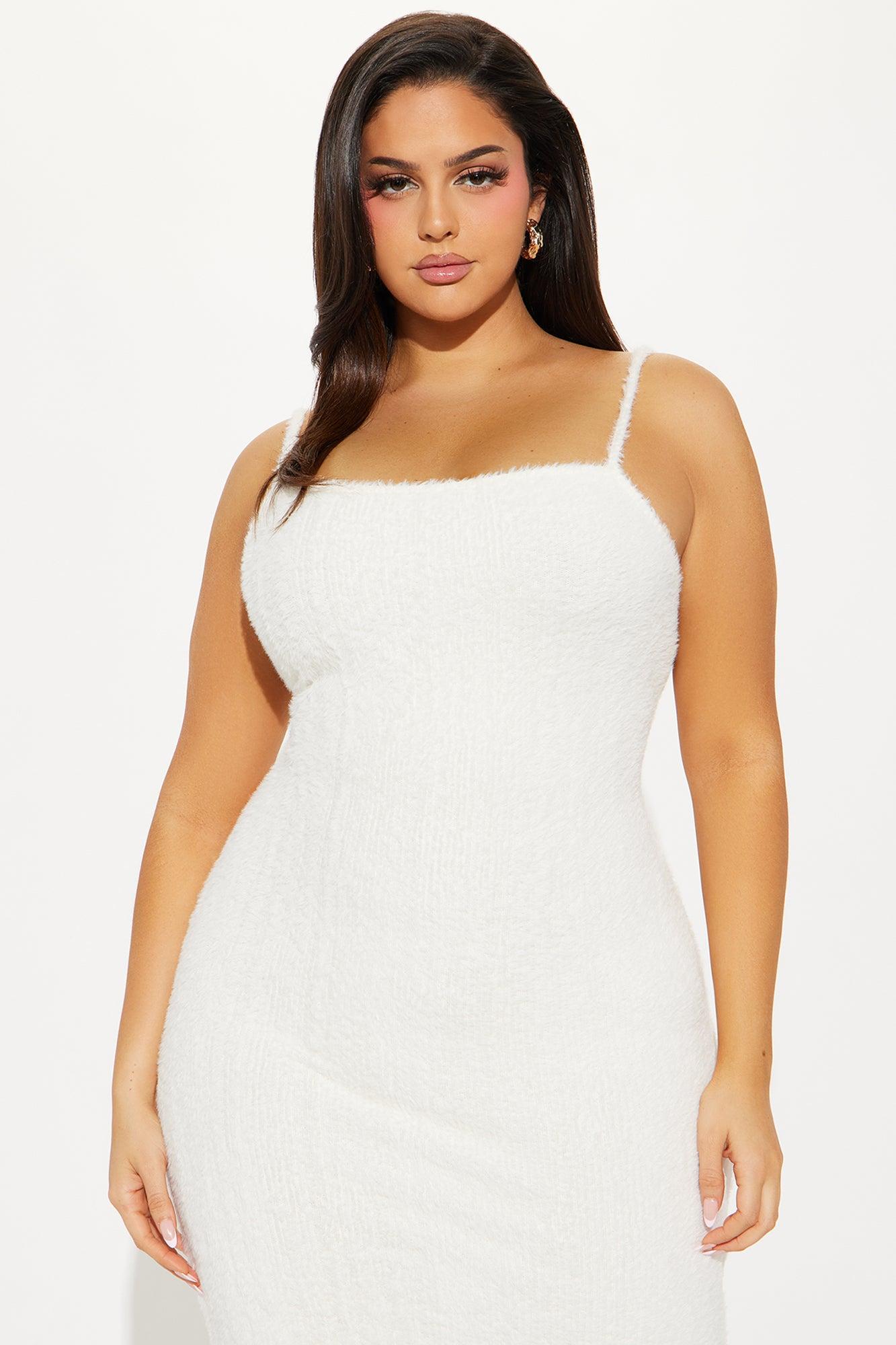 Fuzzy Feels Maxi Dress Set - Cream Product Image