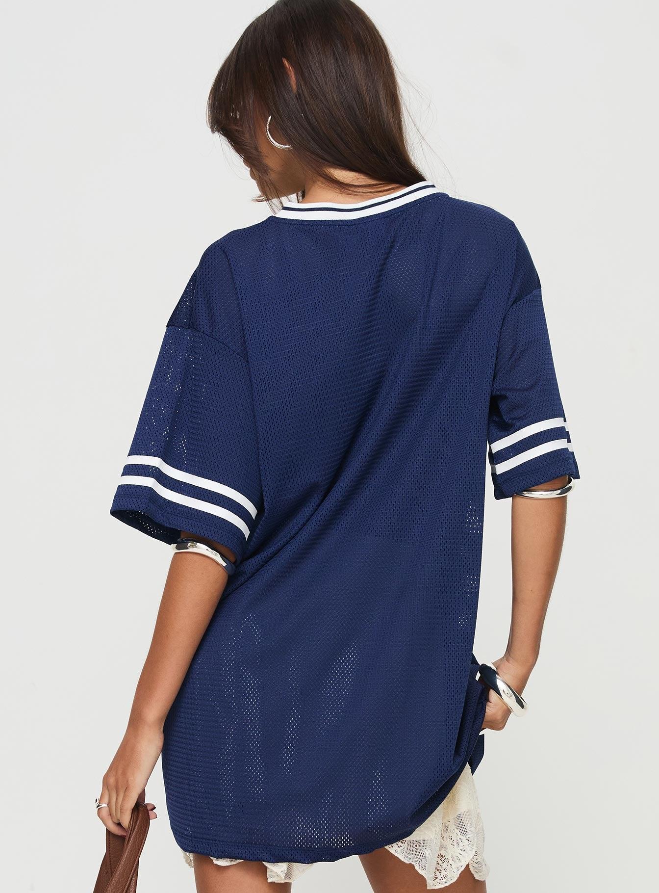 Michail Jersey Dress Navy Product Image