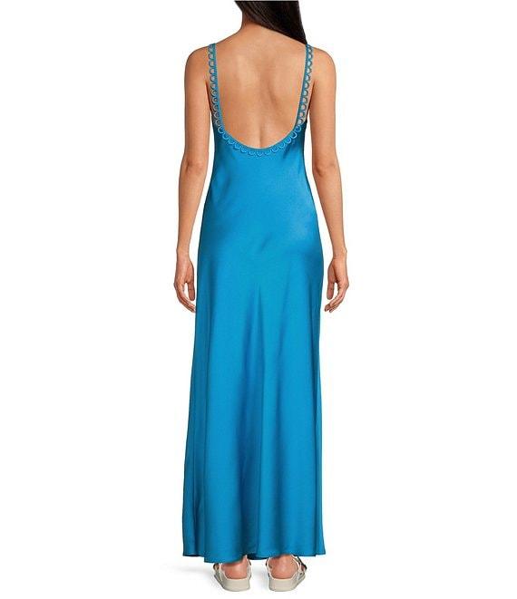 Gianni Bini x DANNIJO Kai Sweetheart Neckline Sleeveless Satin Slip Maxi Dress Product Image