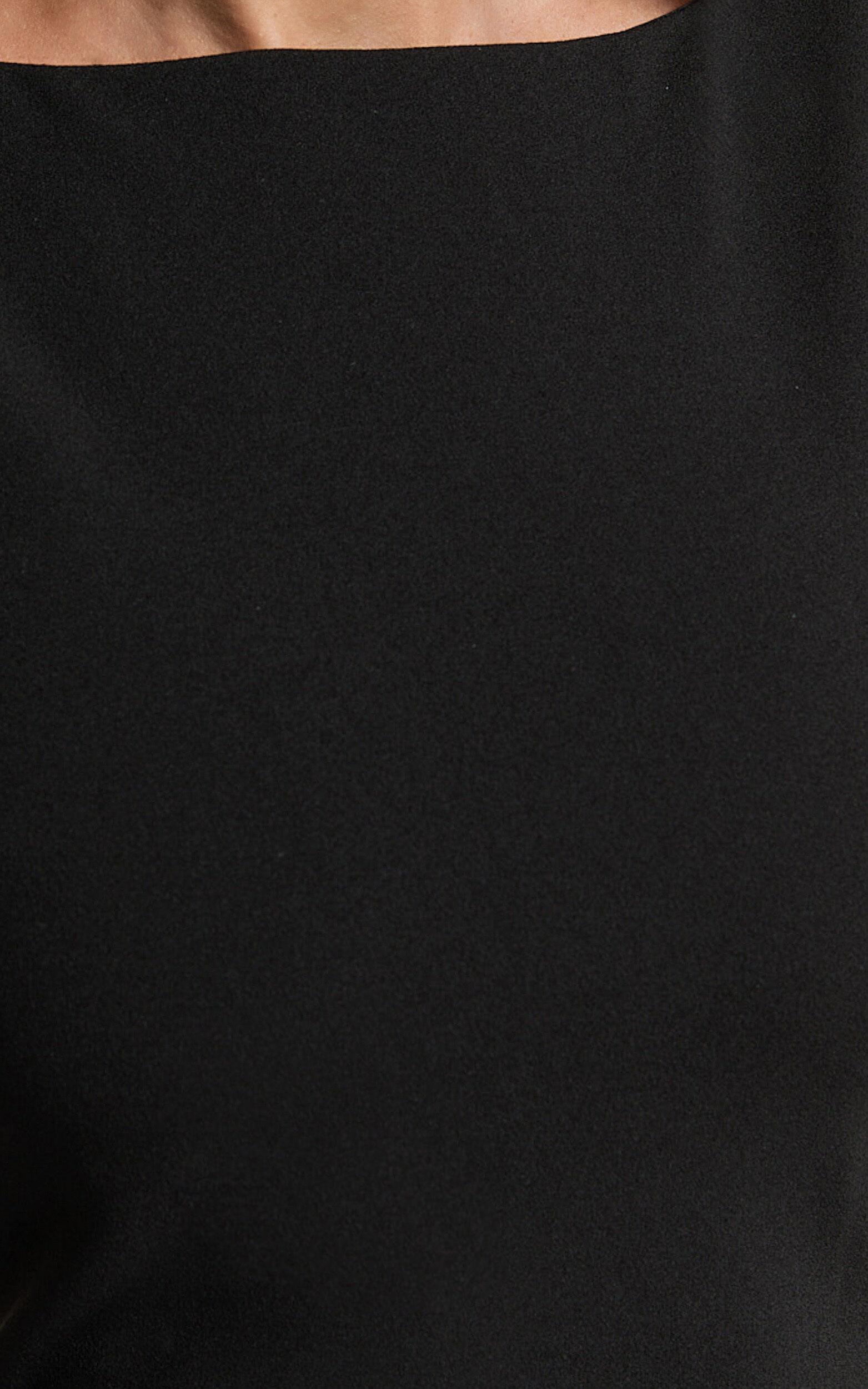 Bindi Boat Neck Bodycon Mini Dress in Black Product Image