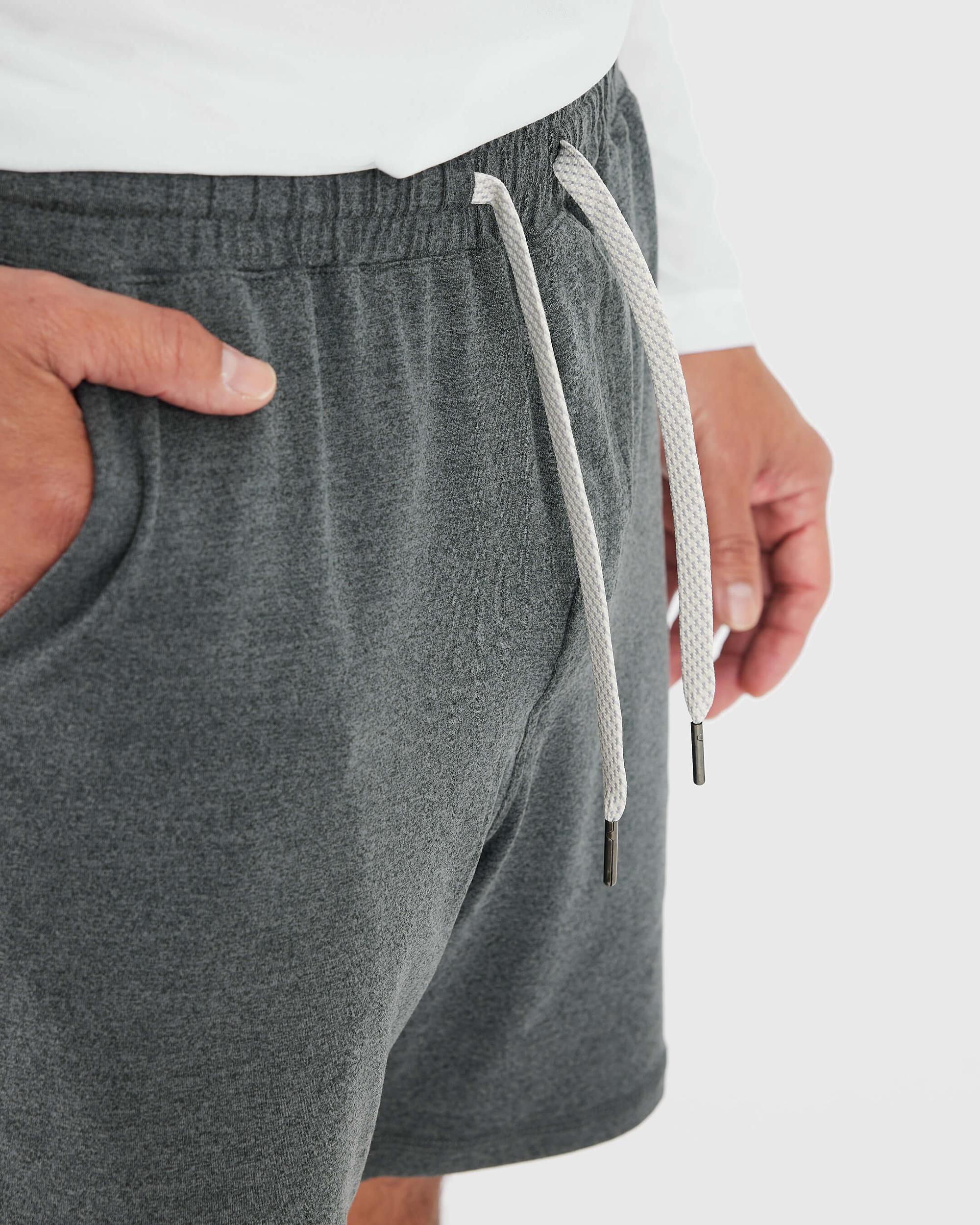 Charcoal Heather Gray Active Comfort Shorts Product Image
