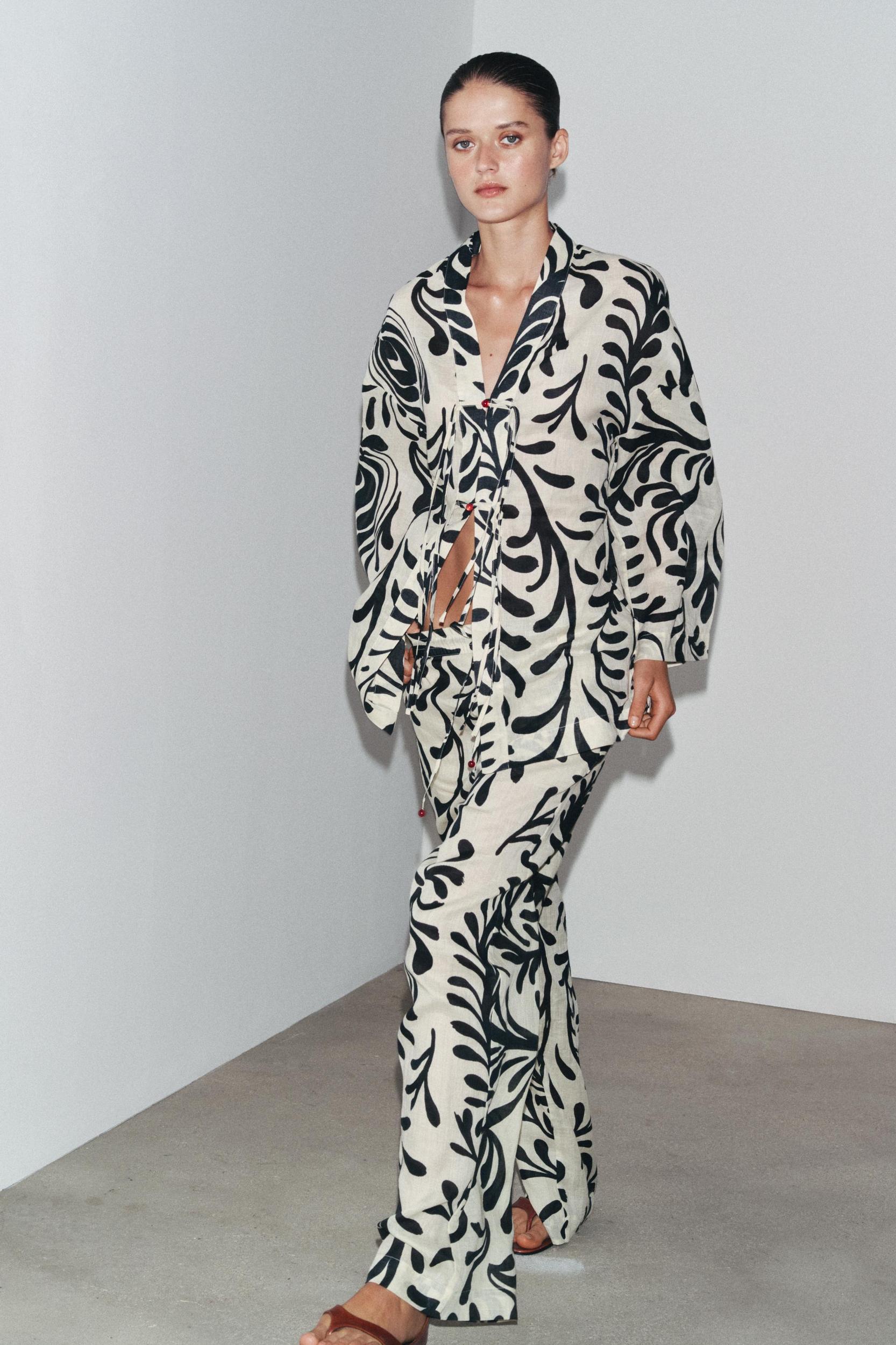 RAMIE PRINT PANTS ZW COLLECTION Product Image