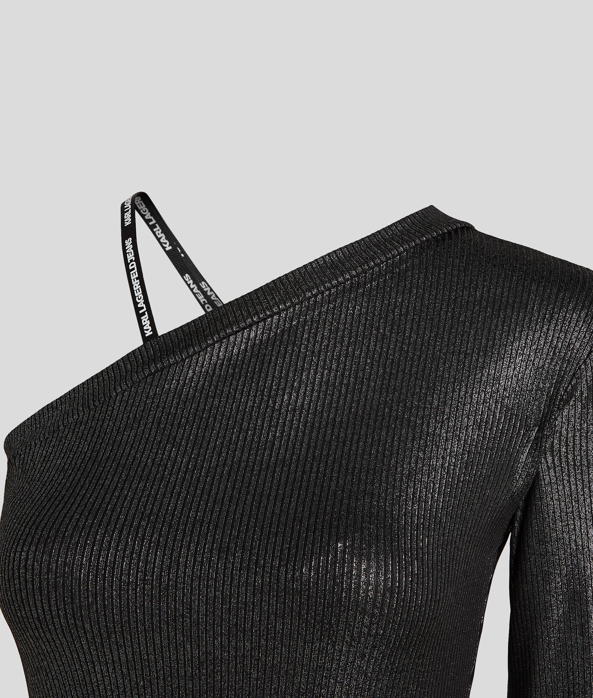 METALLIC ONE-SHOULDER DRESS Product Image