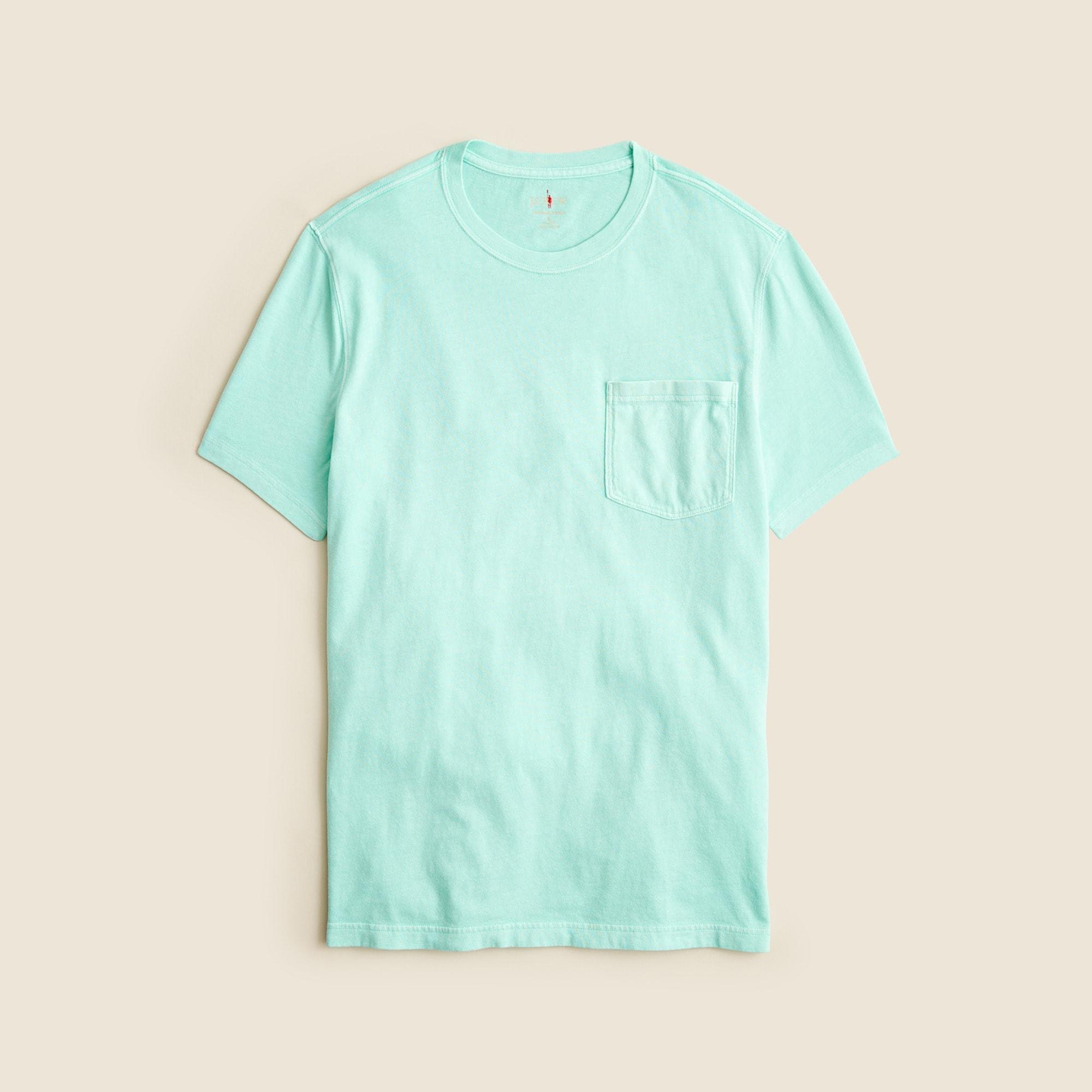 Vintage-wash cotton pocket T-shirt Product Image