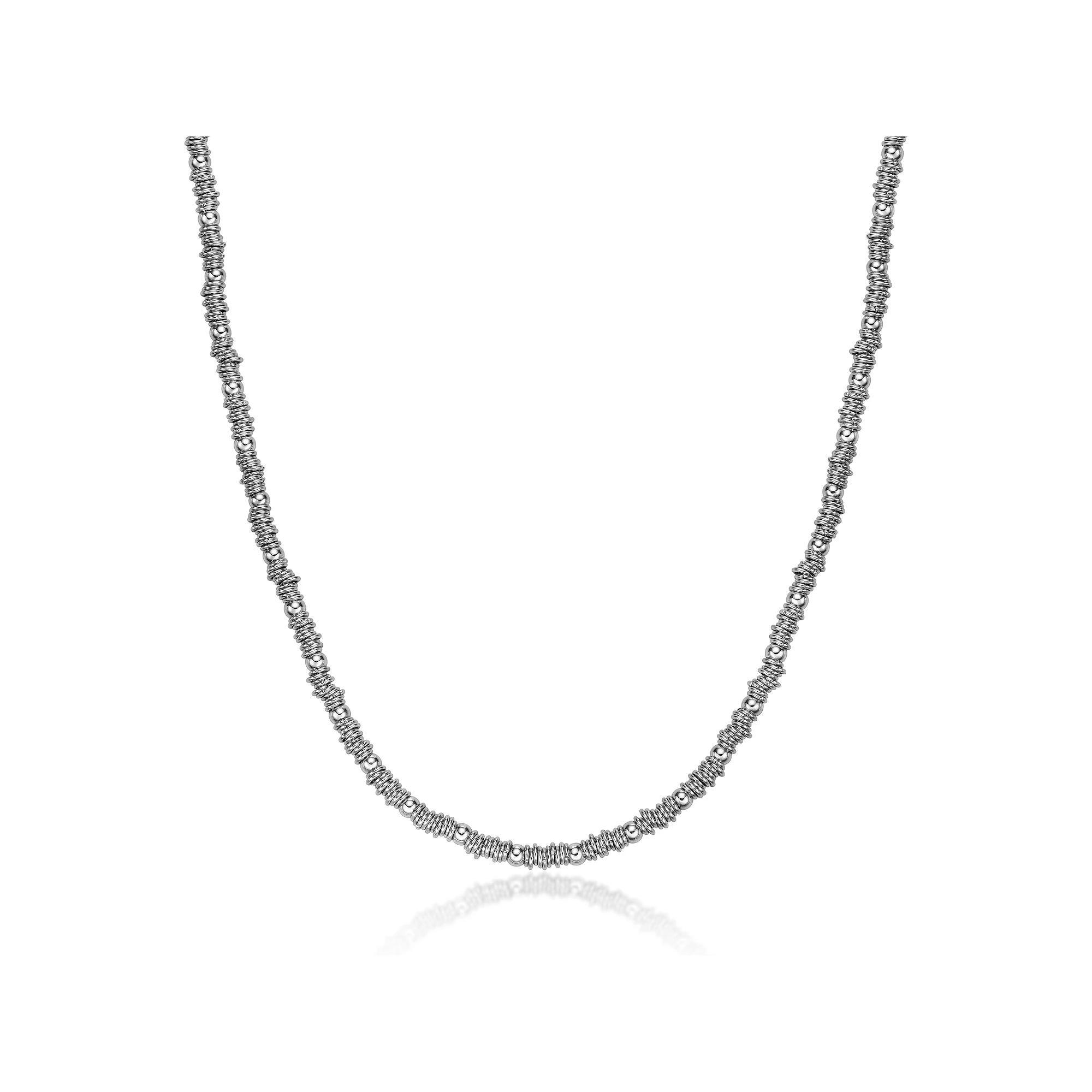 Men's LYNX Stainless Steel 4 mm Bead Chain Necklace, Size: 18" Product Image