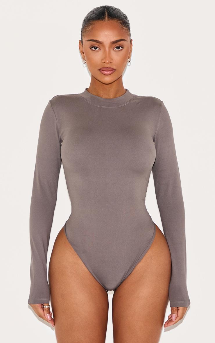 Shape Charcoal Sculpted Long Sleeve Bodysuit Product Image