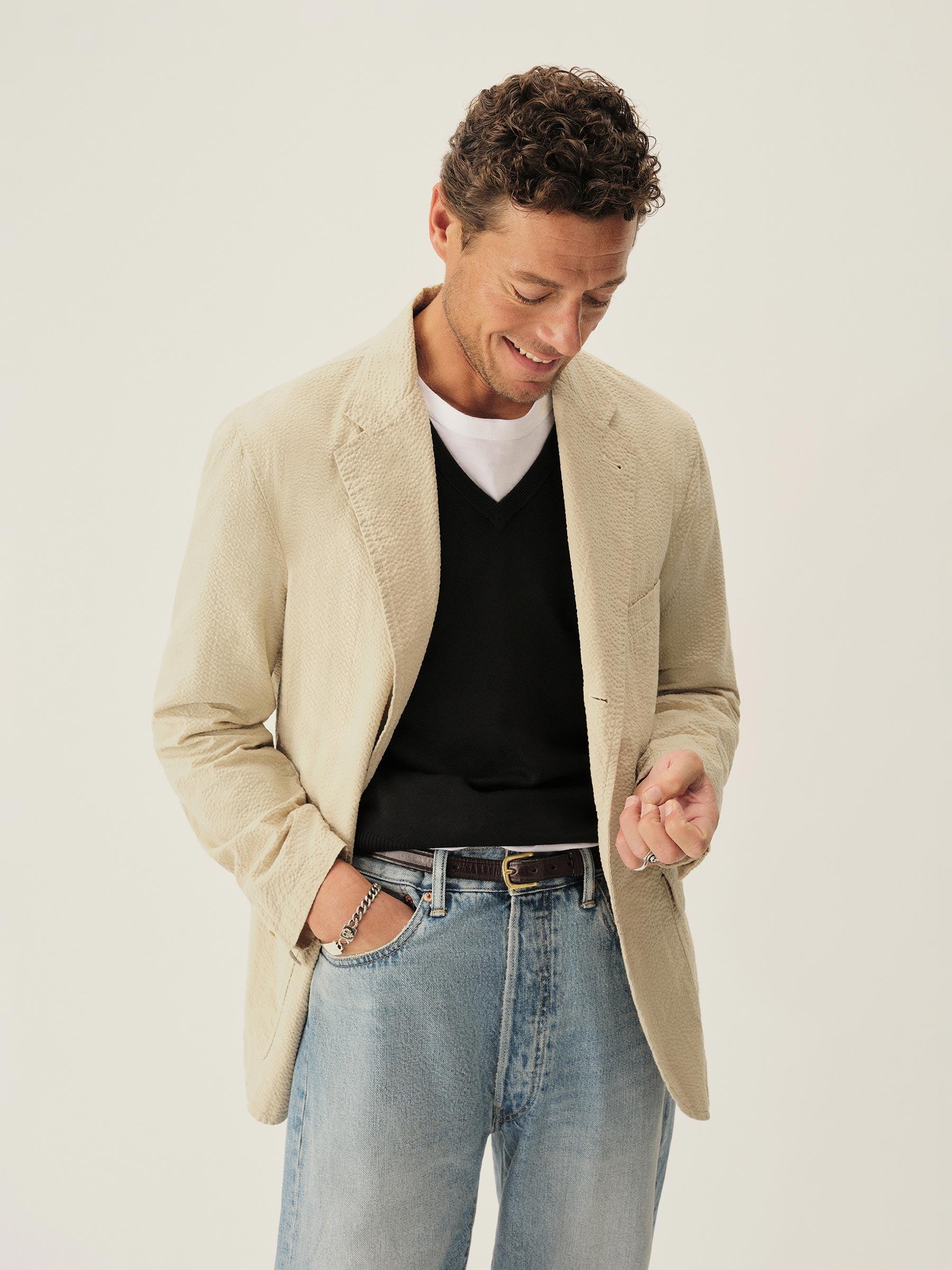 Natural Lightweight Seersucker Carry-On Jacket Product Image