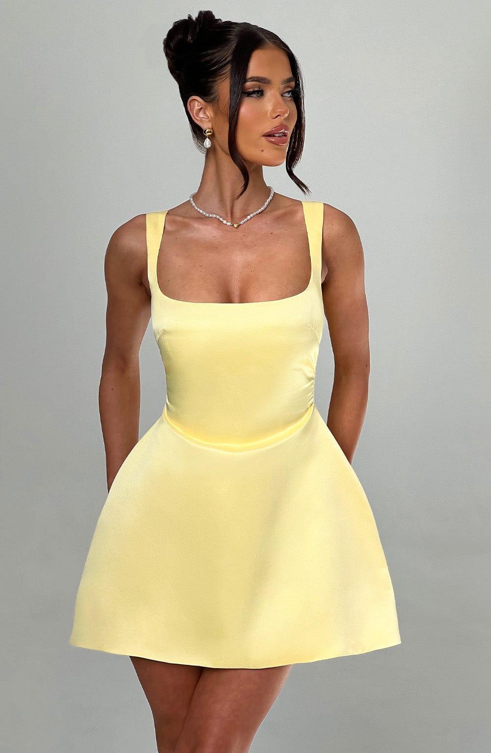 Sofie Mini Dress - Lemon Product Image
